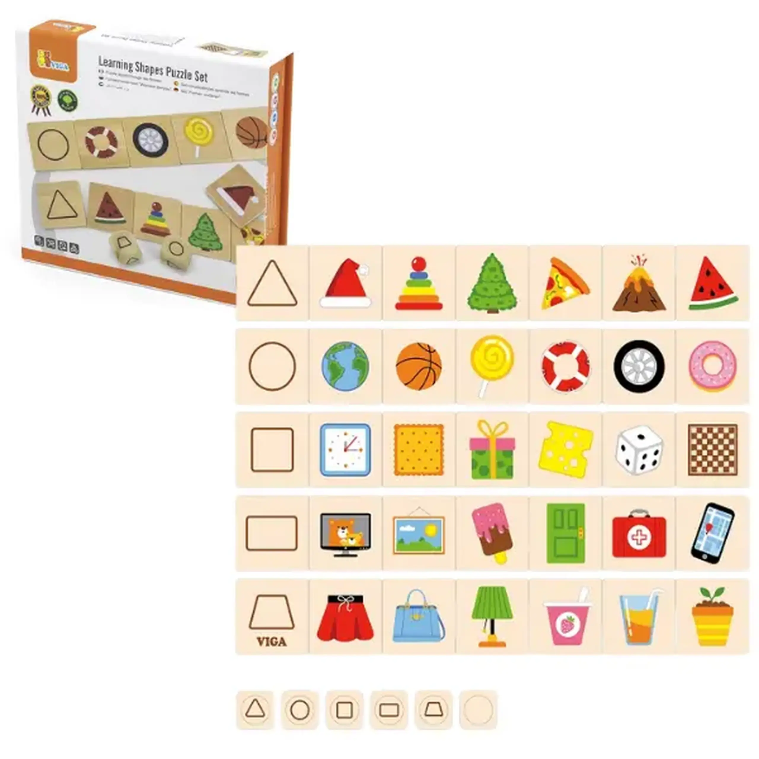 Joc logic de puzzle „Studiem formele” 35 elem.