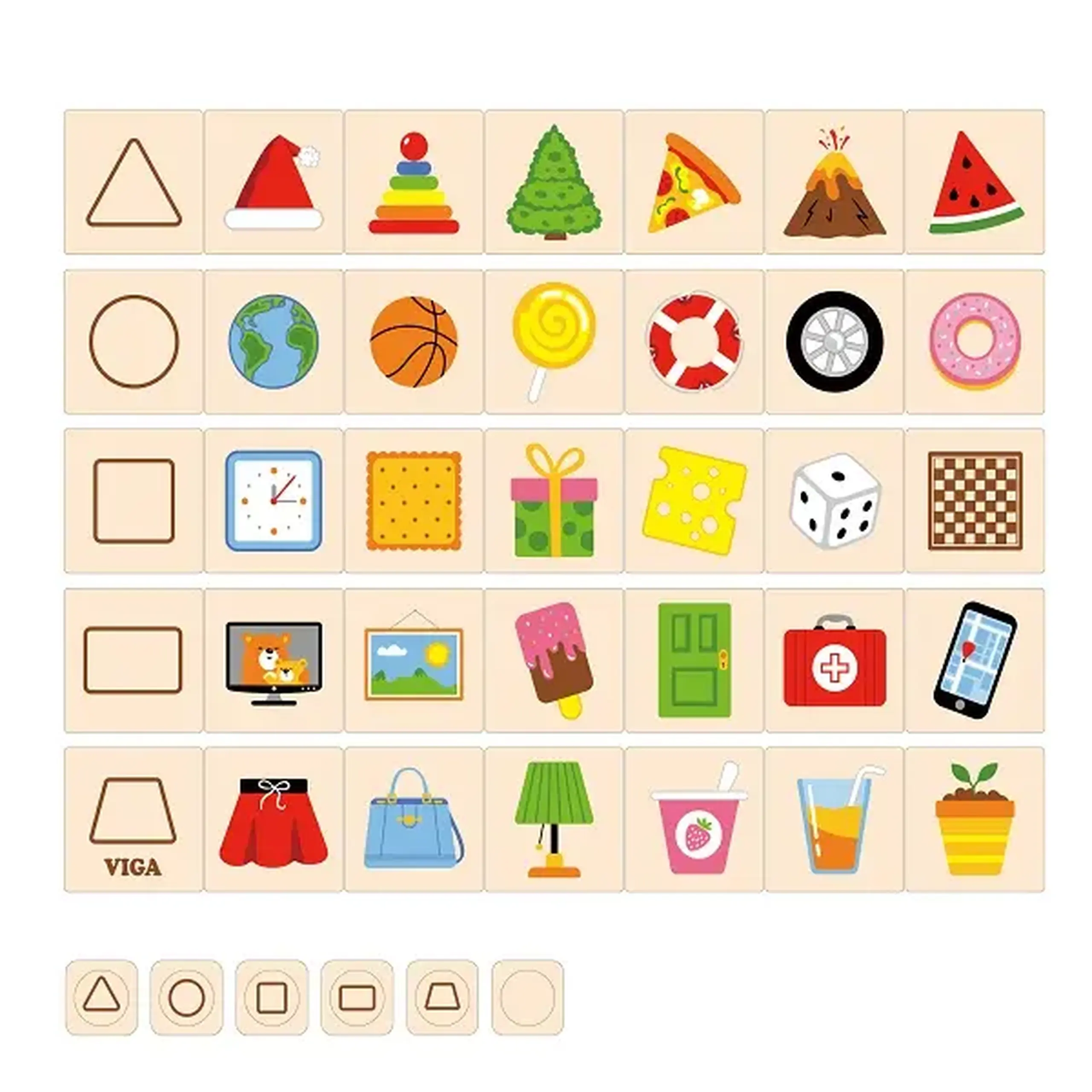 Joc logic de puzzle „Studiem formele” 35 elem.