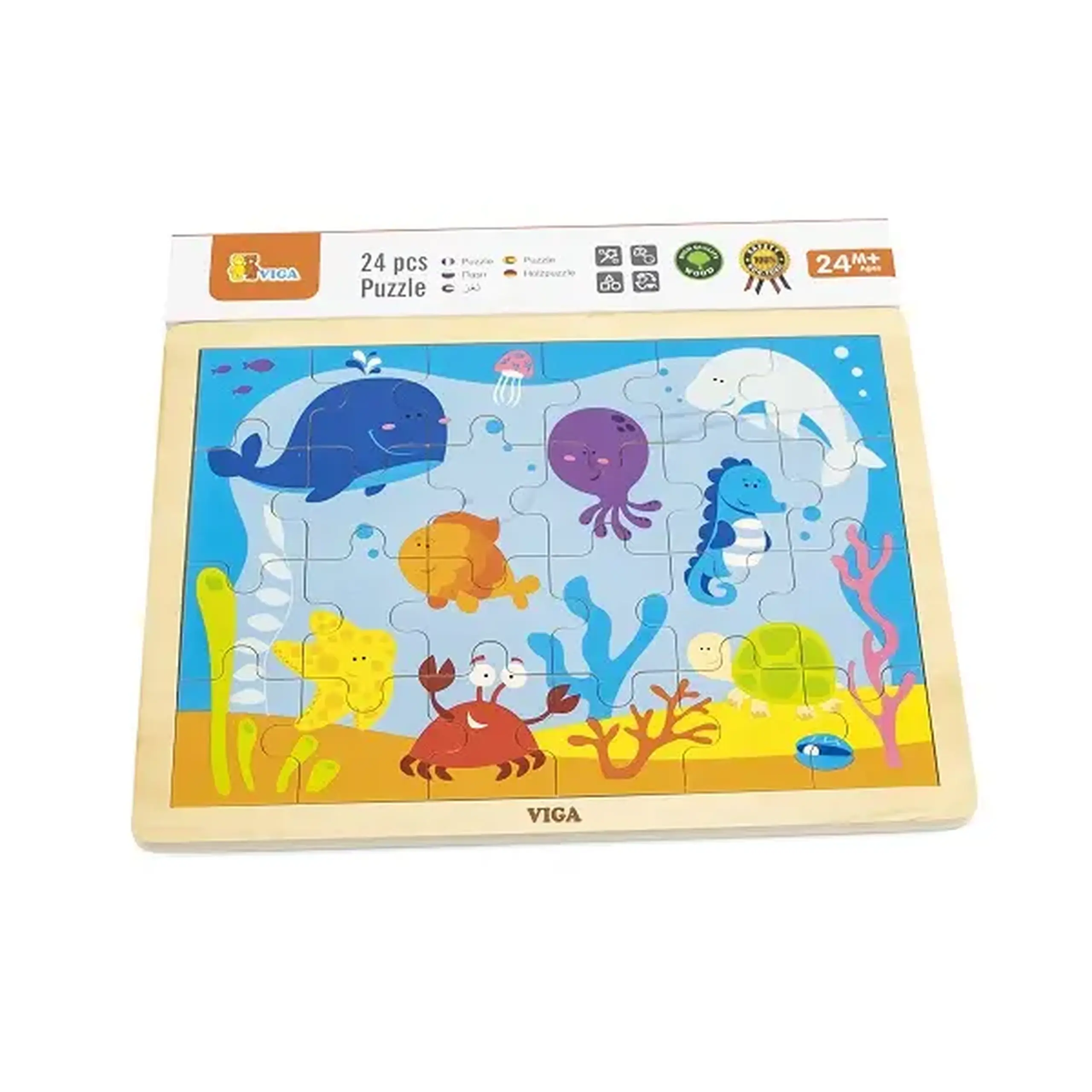 Puzzle din lemn "Ocean" 24 elem.