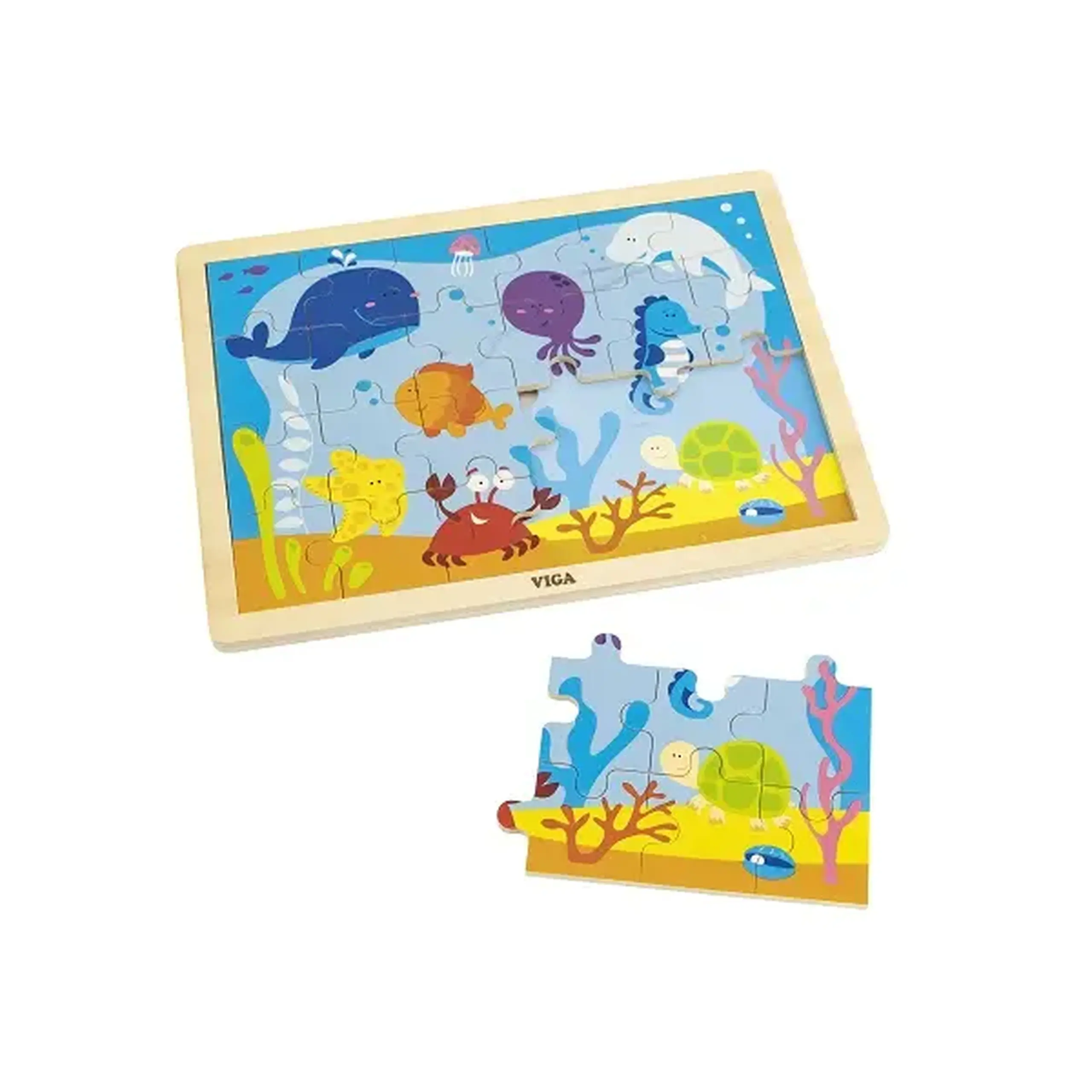 Puzzle din lemn "Ocean" 24 elem.