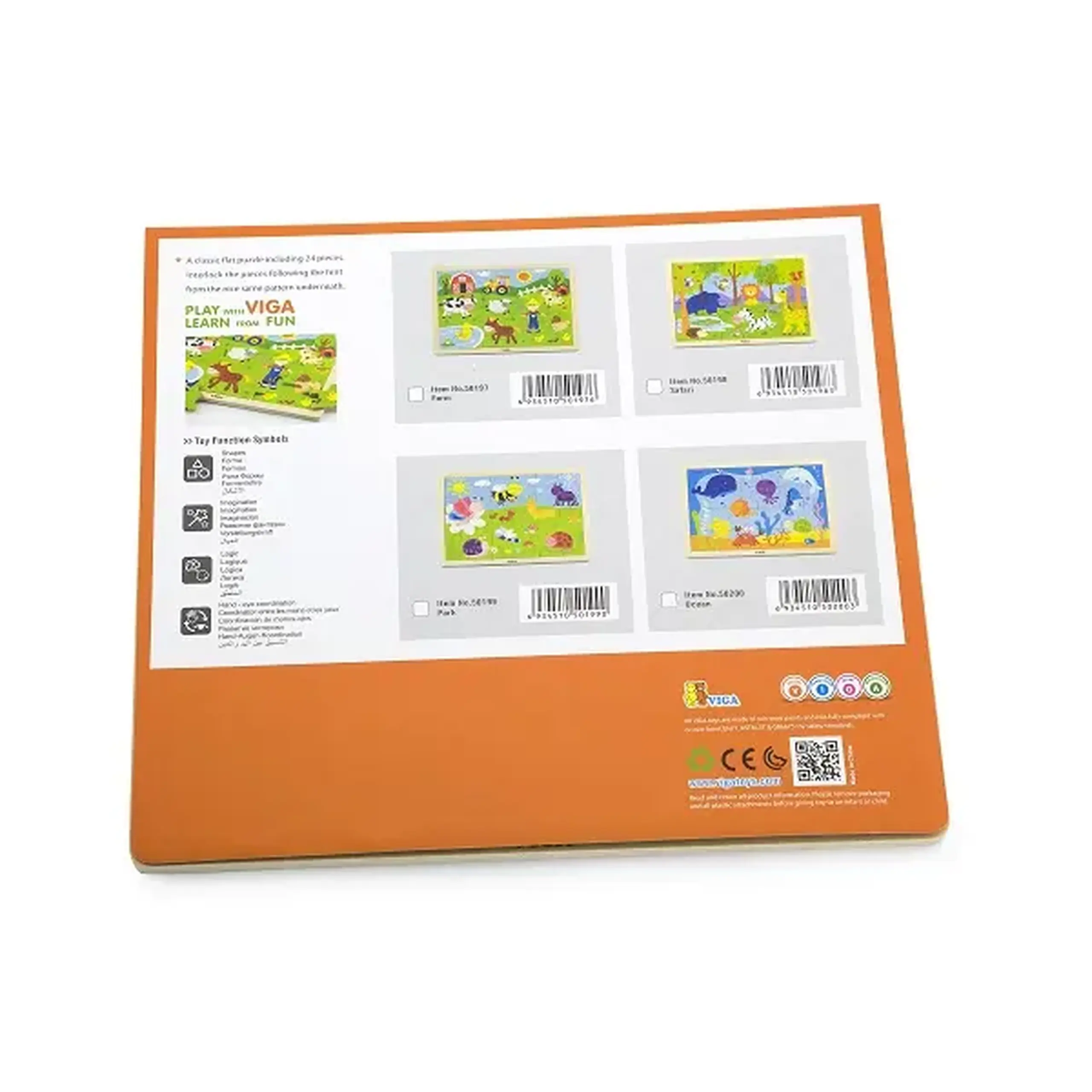 Puzzle din lemn "Ferma" 24 elem.