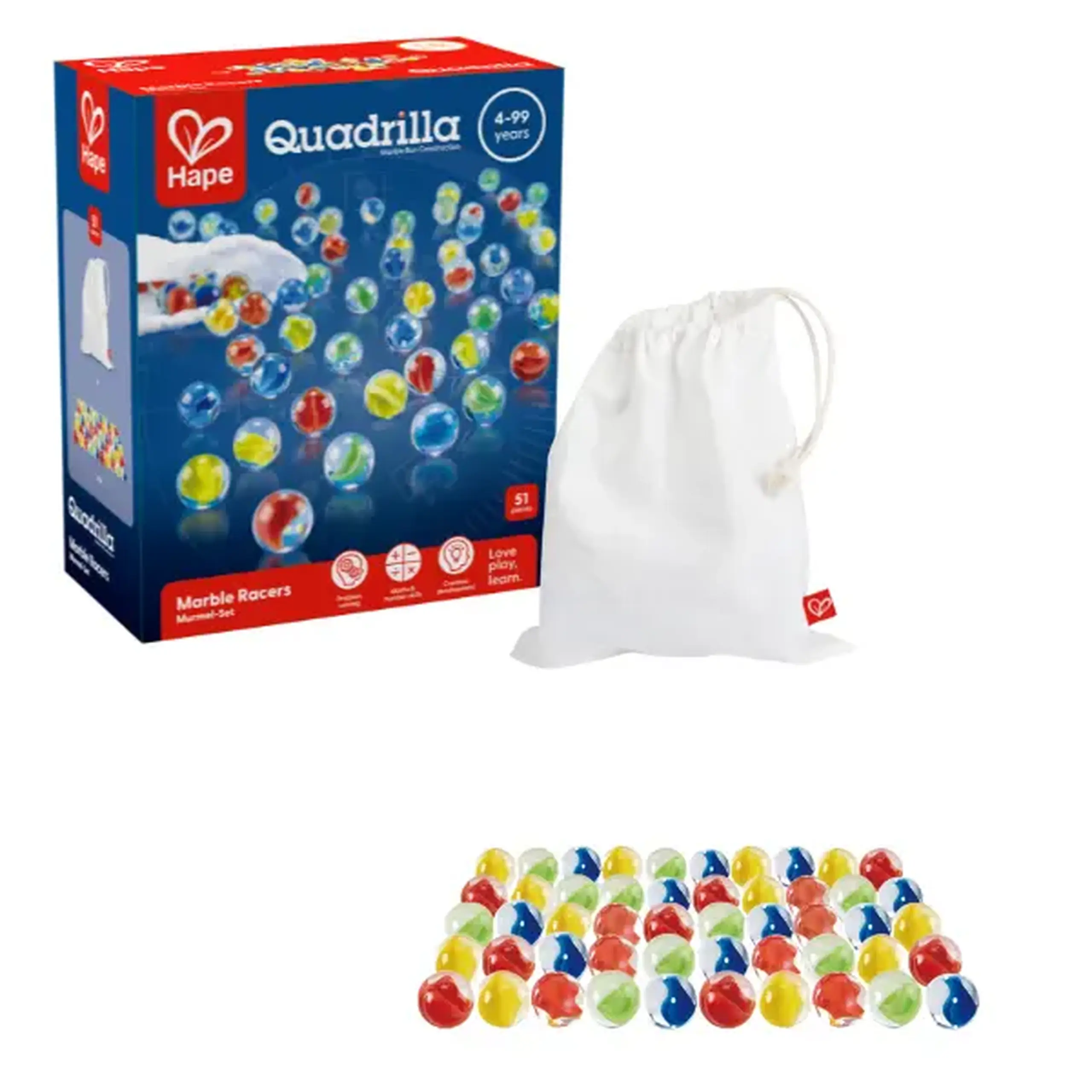 Set de bile pentru jocul Quadrilla (51 piese)
