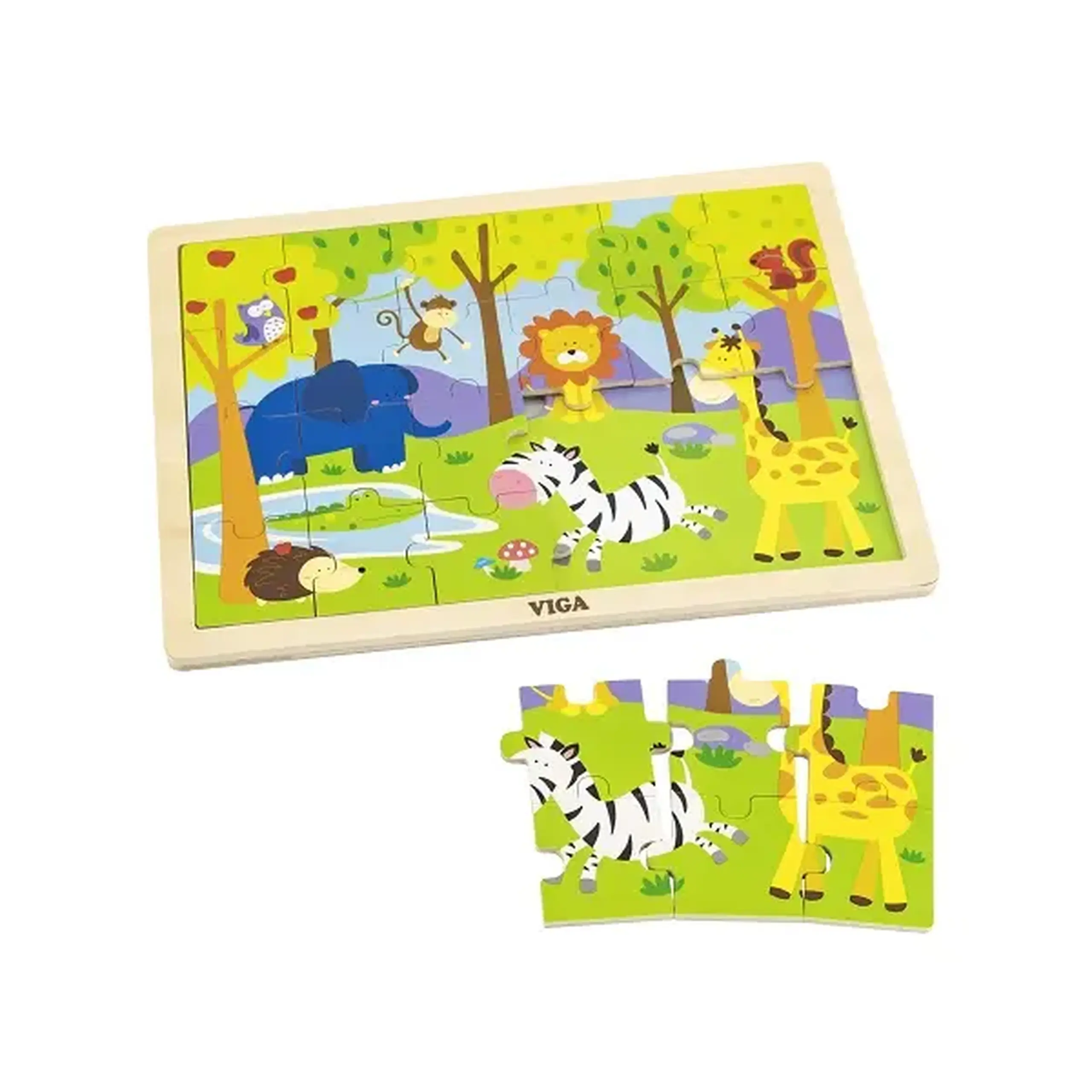 Puzzle din lemn "Animăluțe" 24 elem.