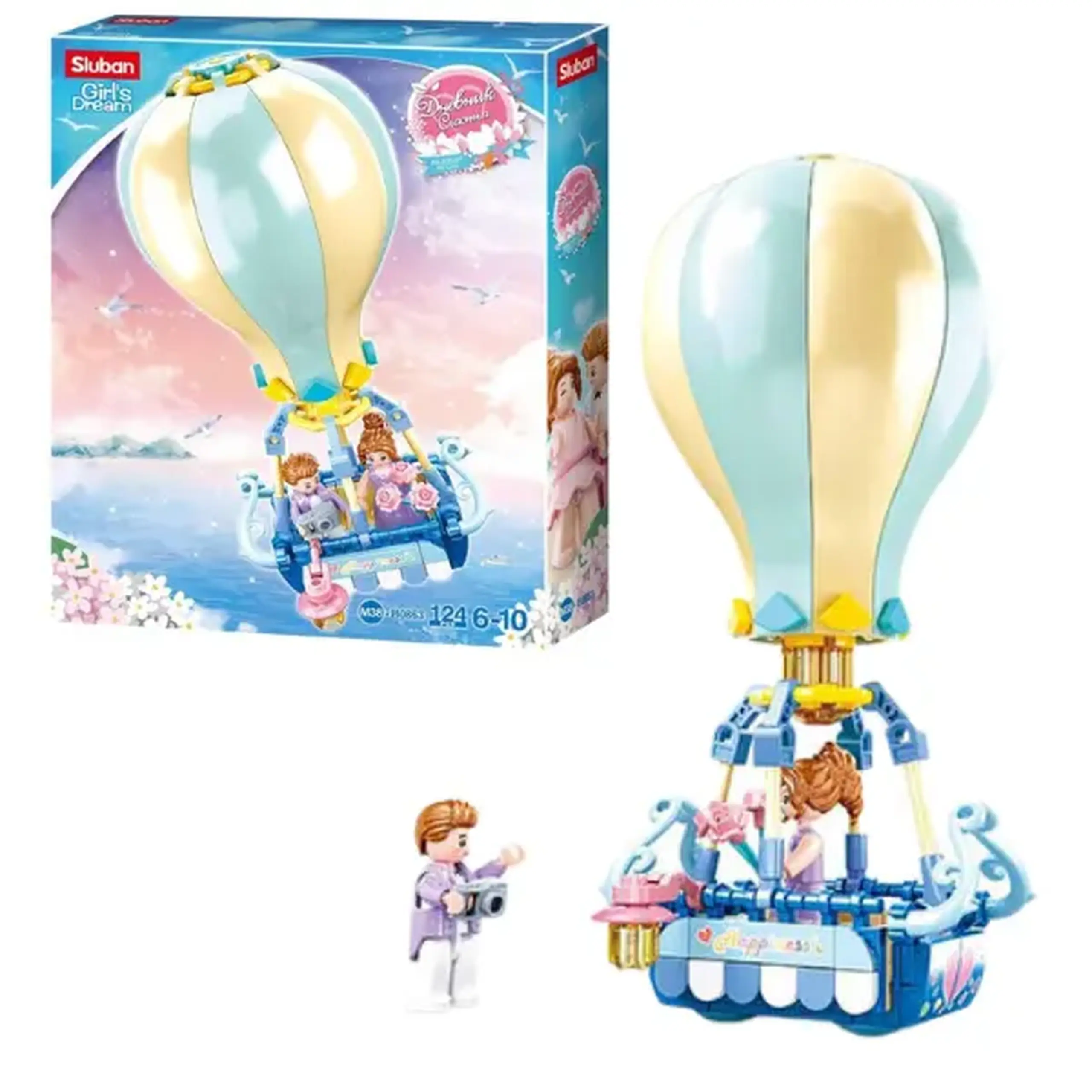 Set de construcție ”Balon cu aer cald”, 124 elem.