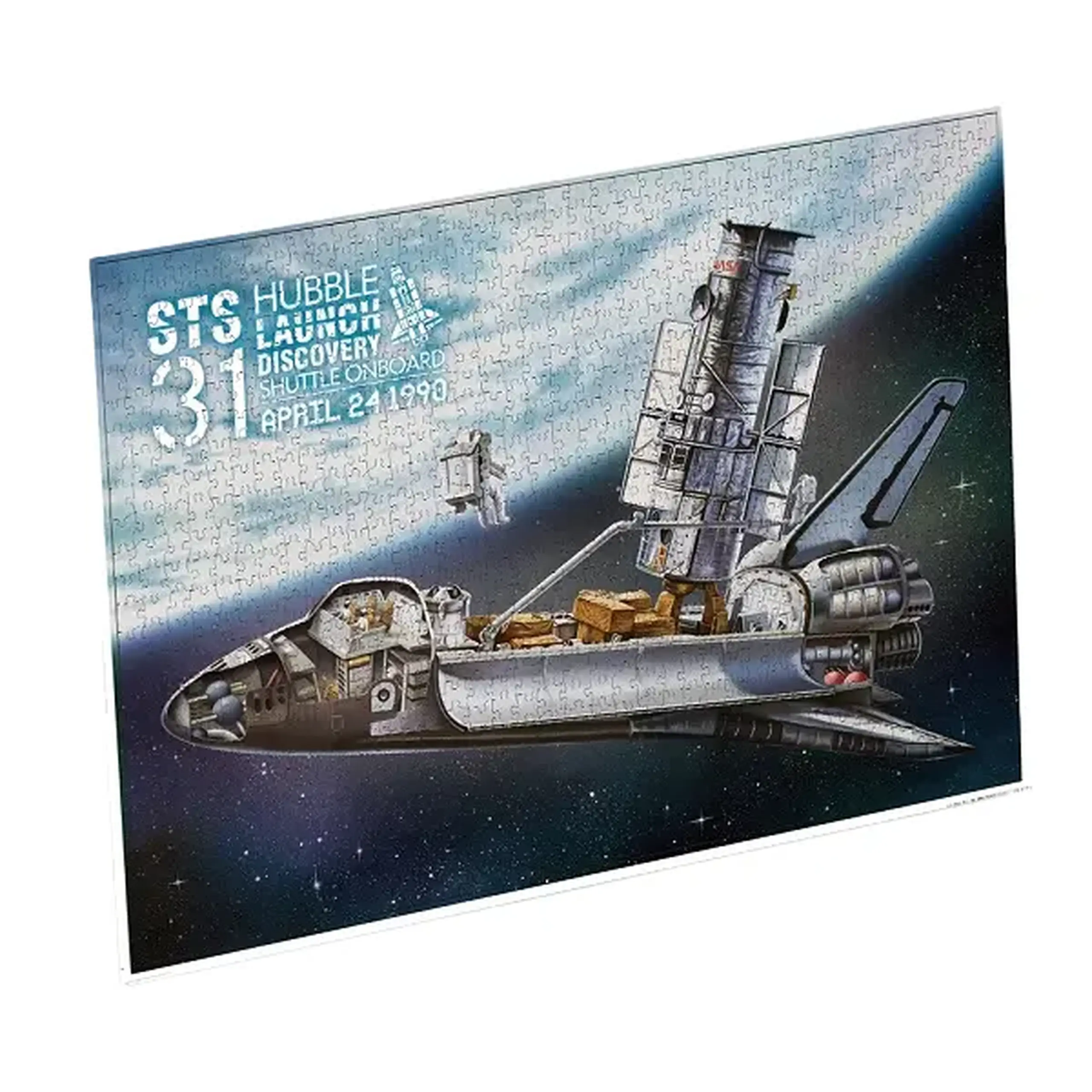 Puzzle „Hubble - Telescop spațial și naveta spațială orbitală”, 1000 de piese