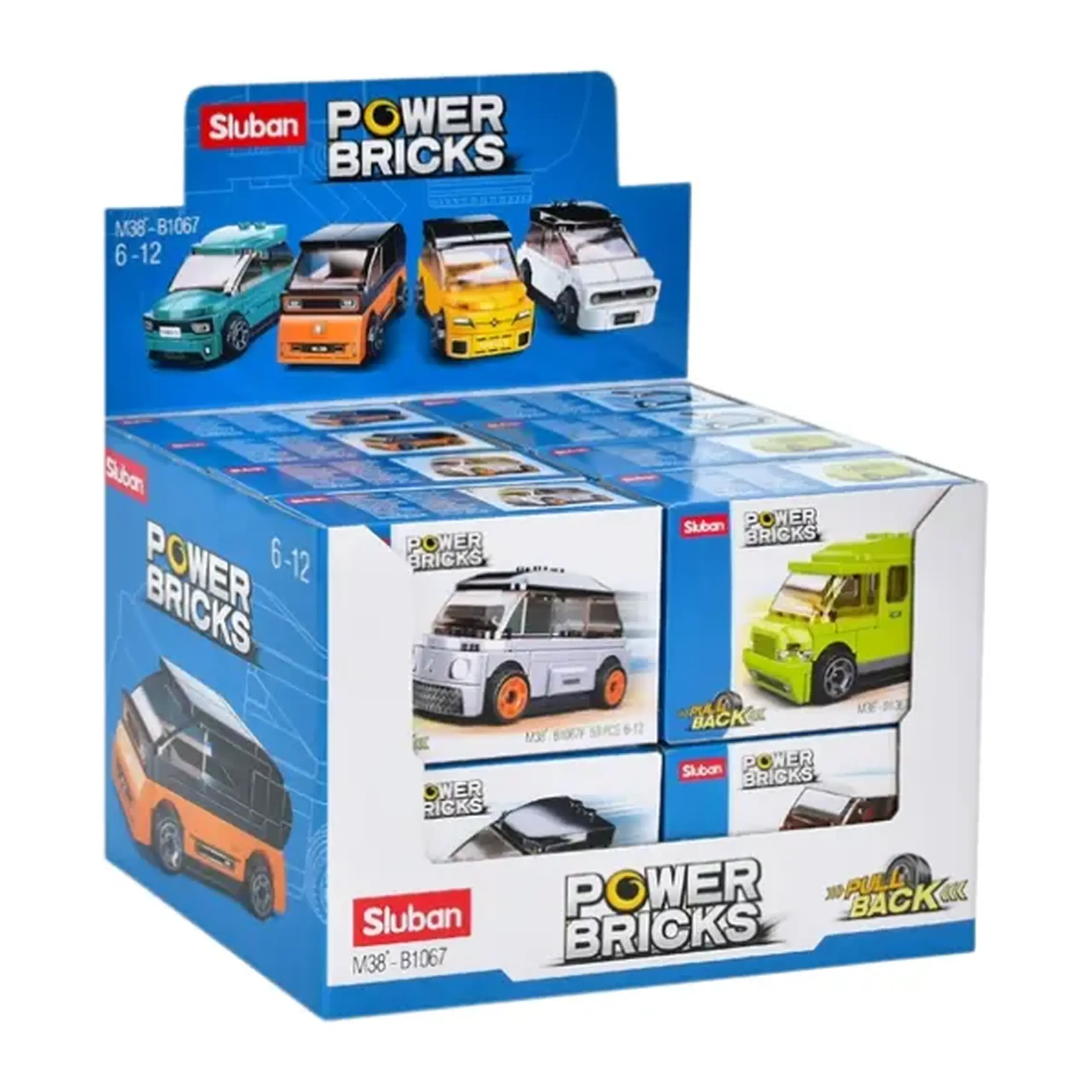 Set de construcție ”Mașini electrice", cu inerție 8 modele, de la 53 pînă la 61 elem.