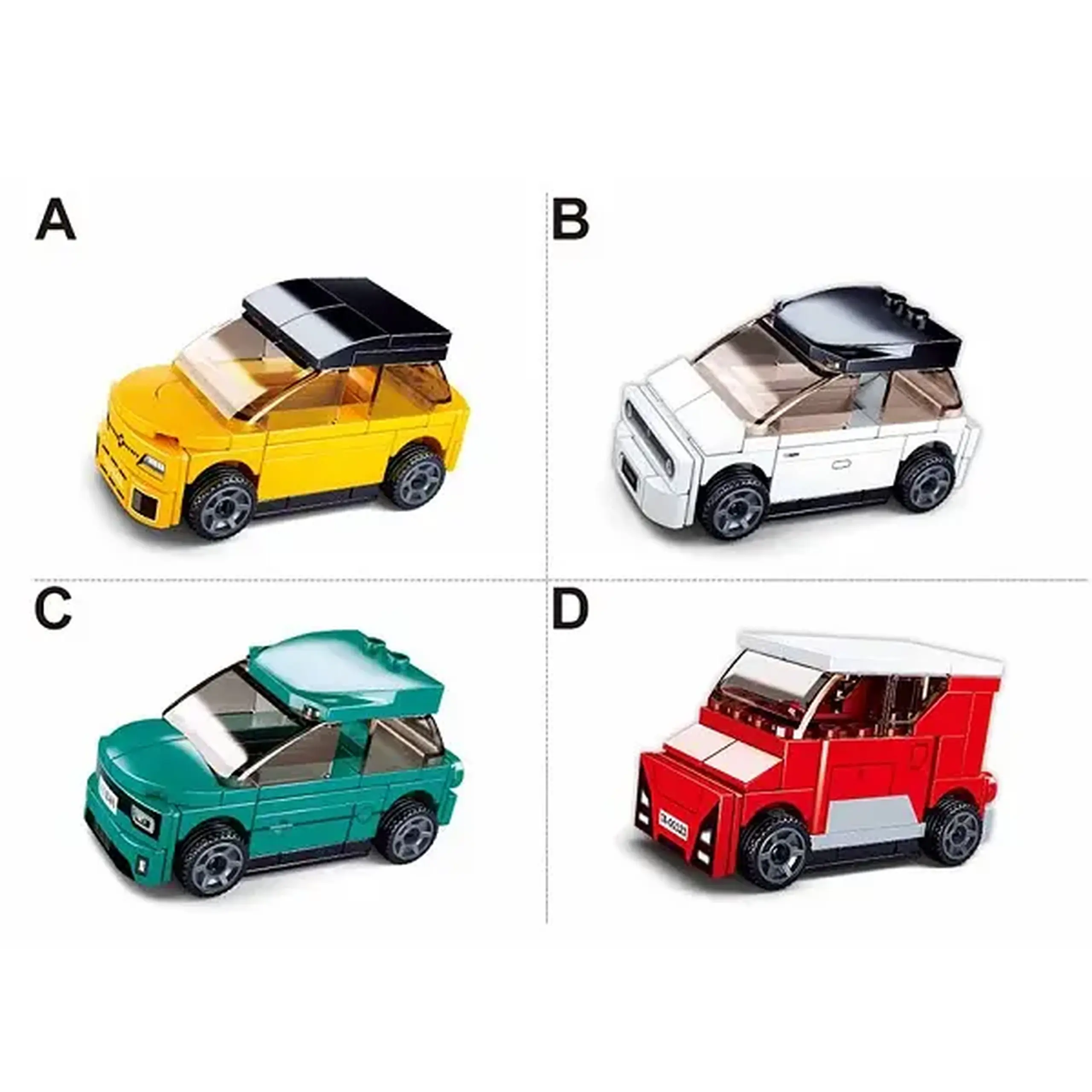 Set de construcție ”Mașini electrice", cu inerție 8 modele, de la 53 pînă la 61 elem.