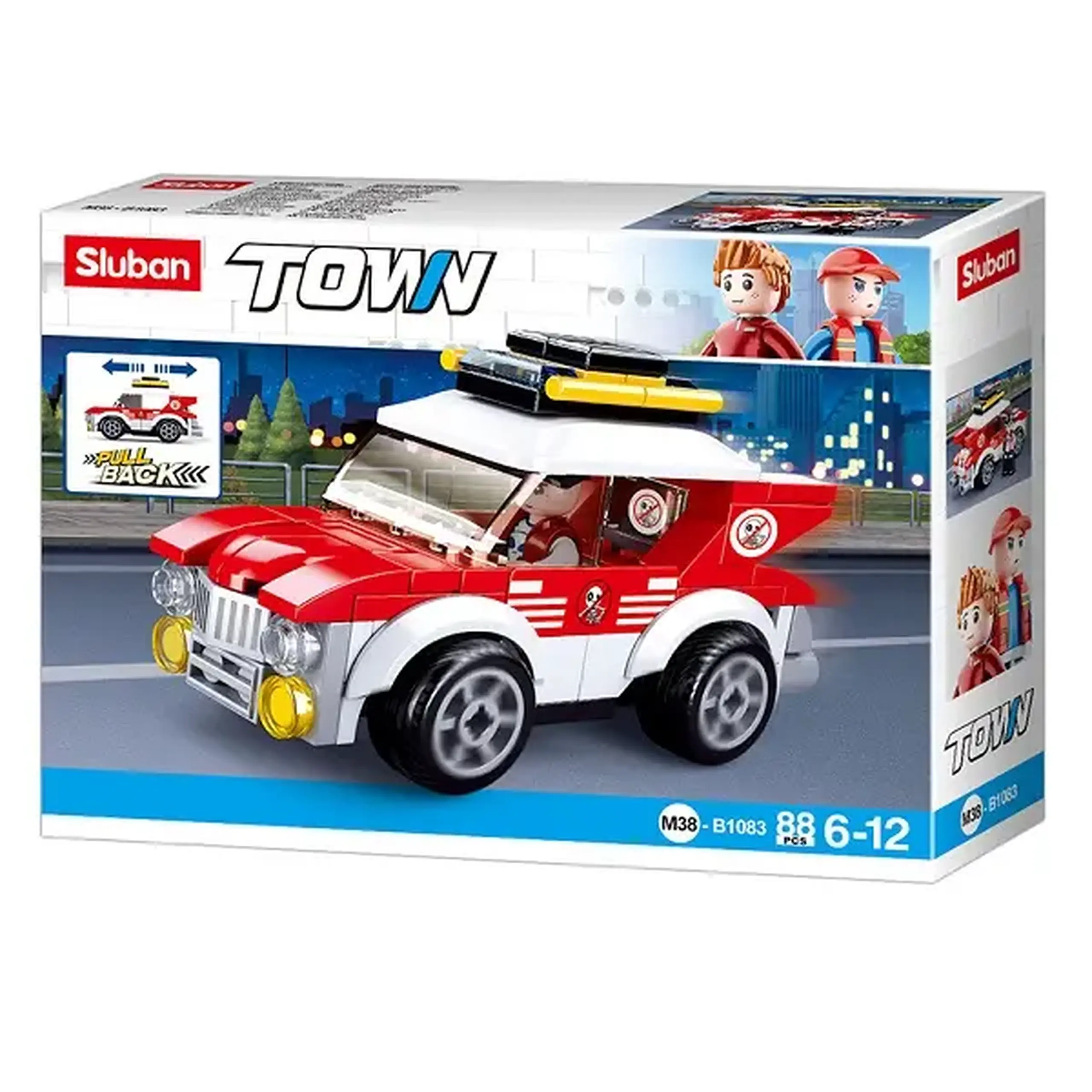 Set de construcție ”Mașină de raliu” cu inerție, 88 elem.