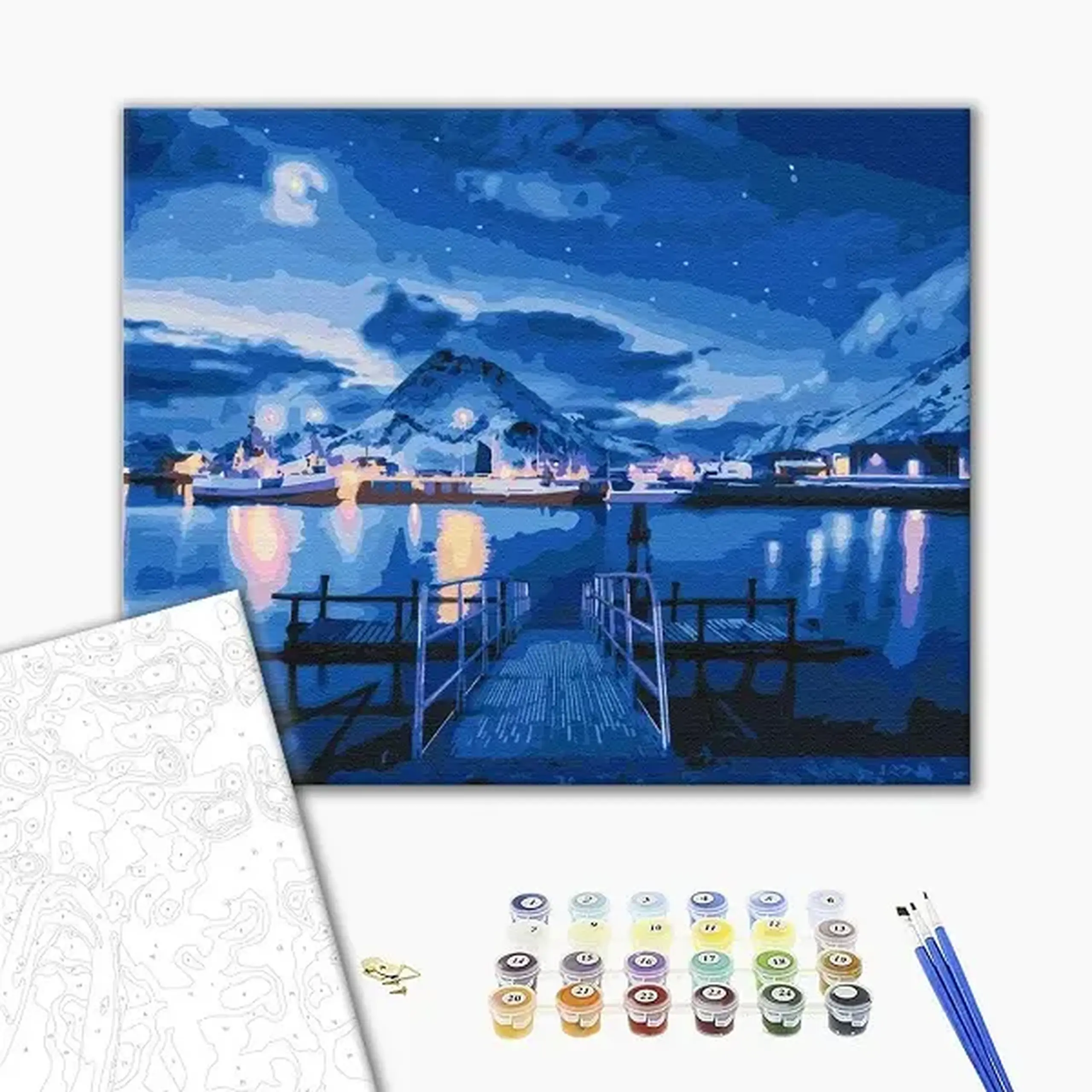 Pictură pe numere 40x50 cm (în cutie) – Auroră boreală