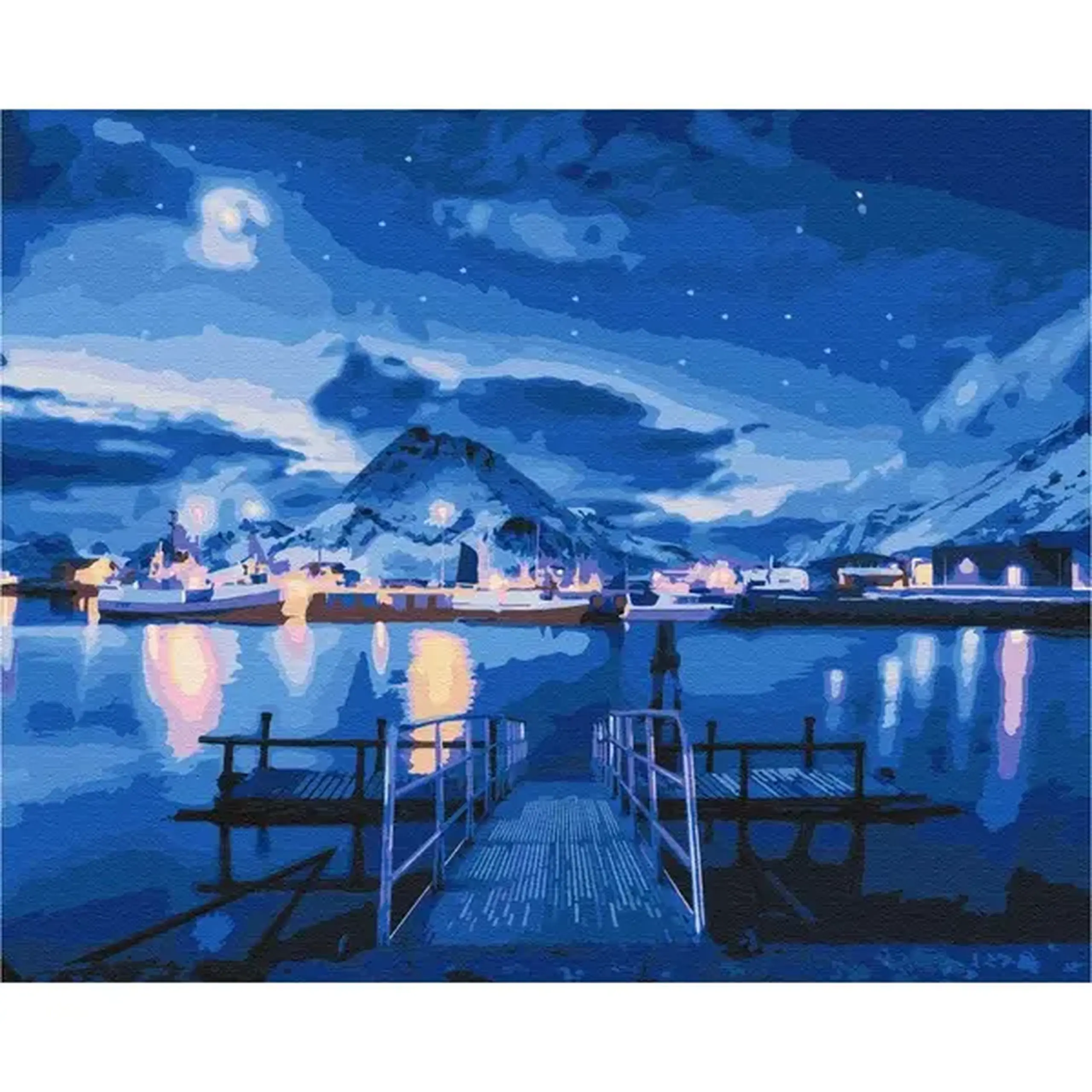 Pictură pe numere 40x50 cm (în cutie) – Auroră boreală