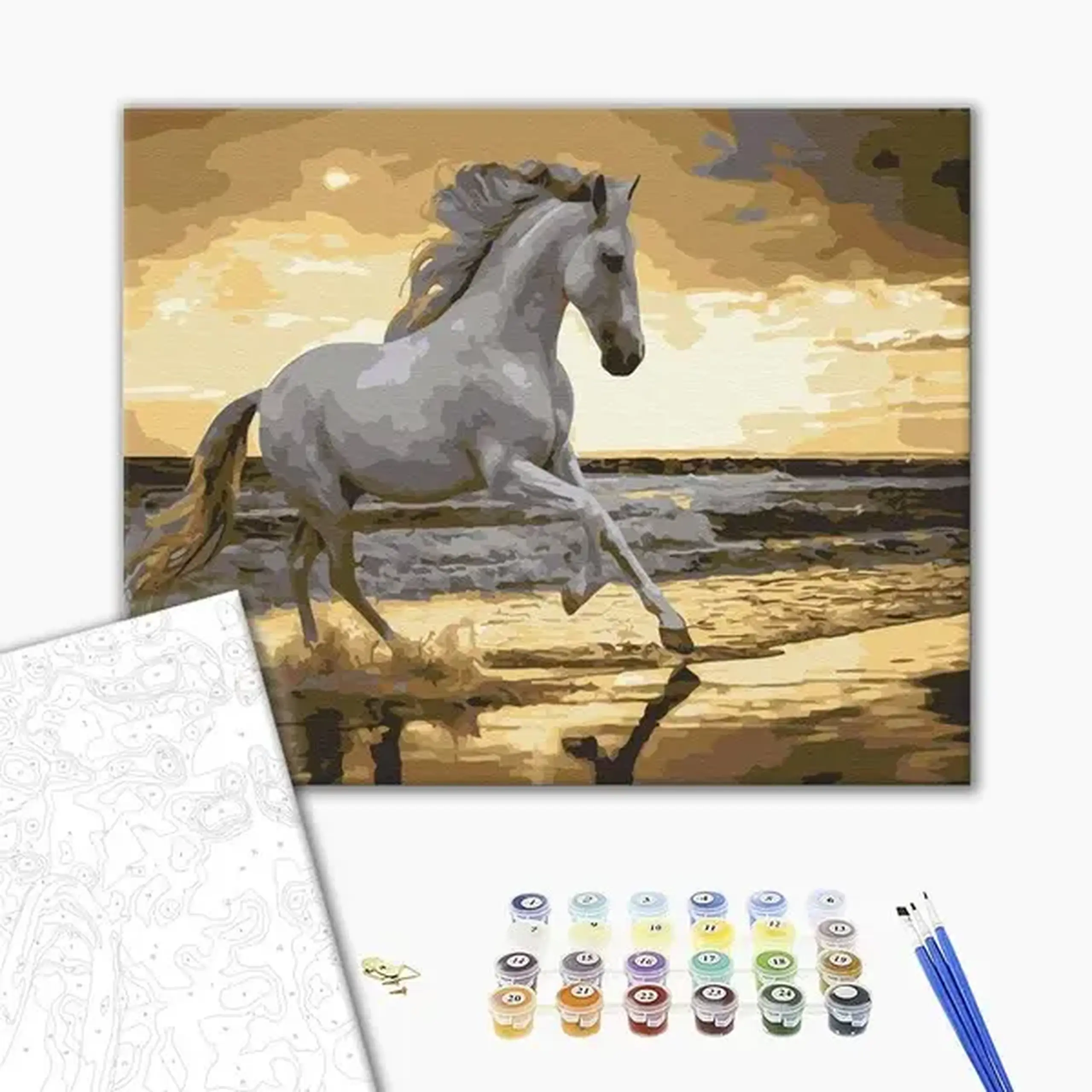 Pictură pe numere 40x50 cm (fără cutie) - Trapând pe coastă