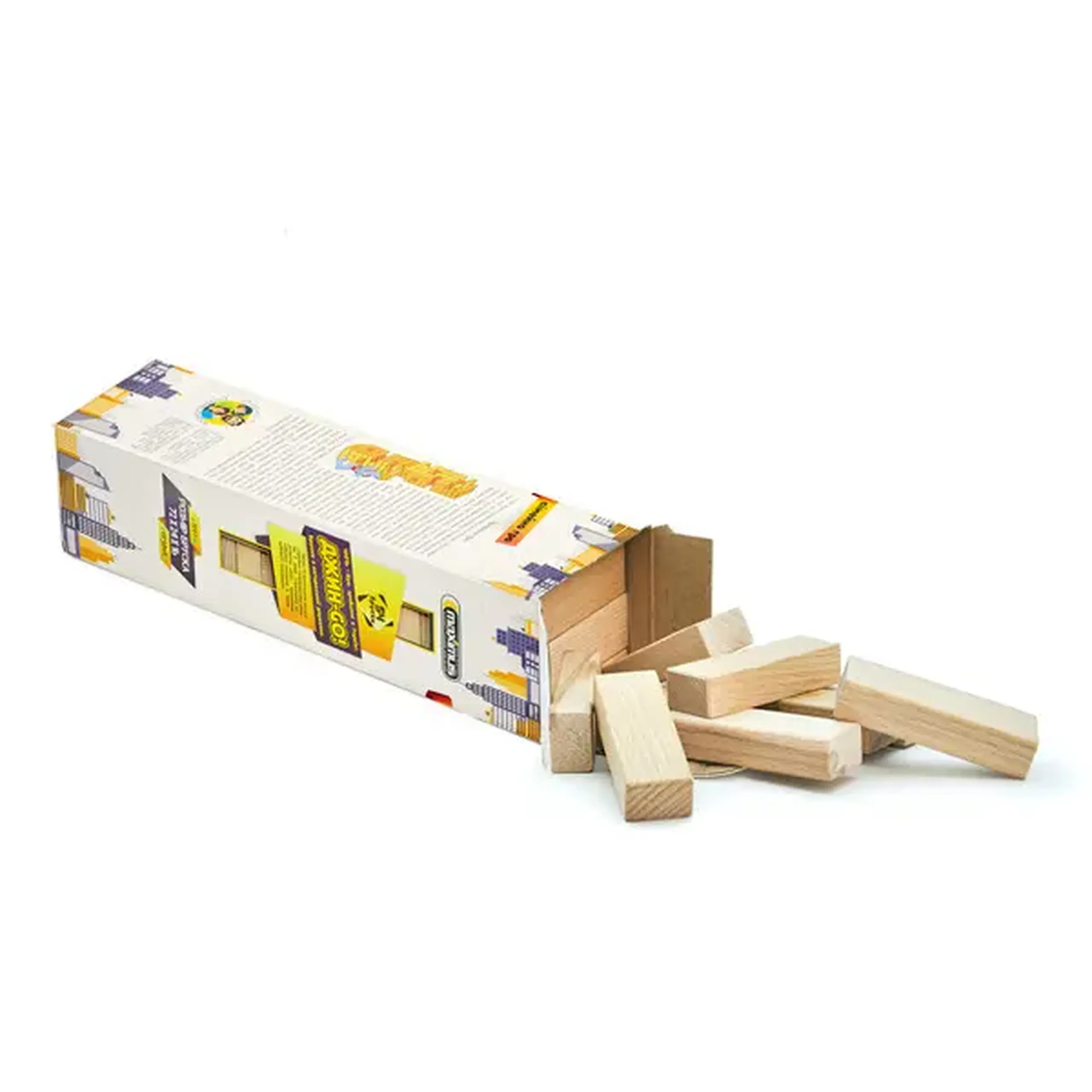 Joc de masă "Jin GO" jenga din 54 blocuri de lemn