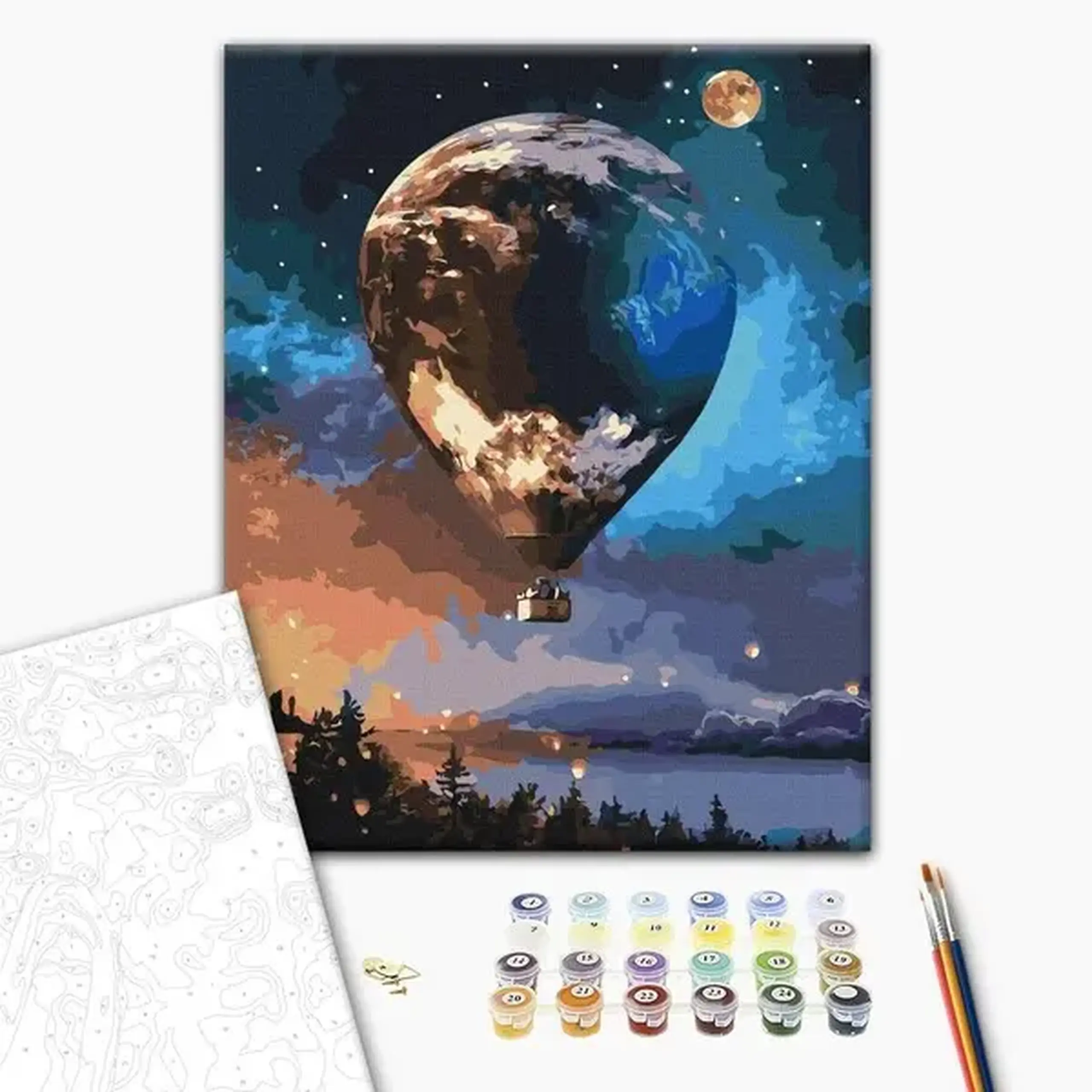 Pictură pe numere 40x50 cm (fără cutie) – Balon stelar