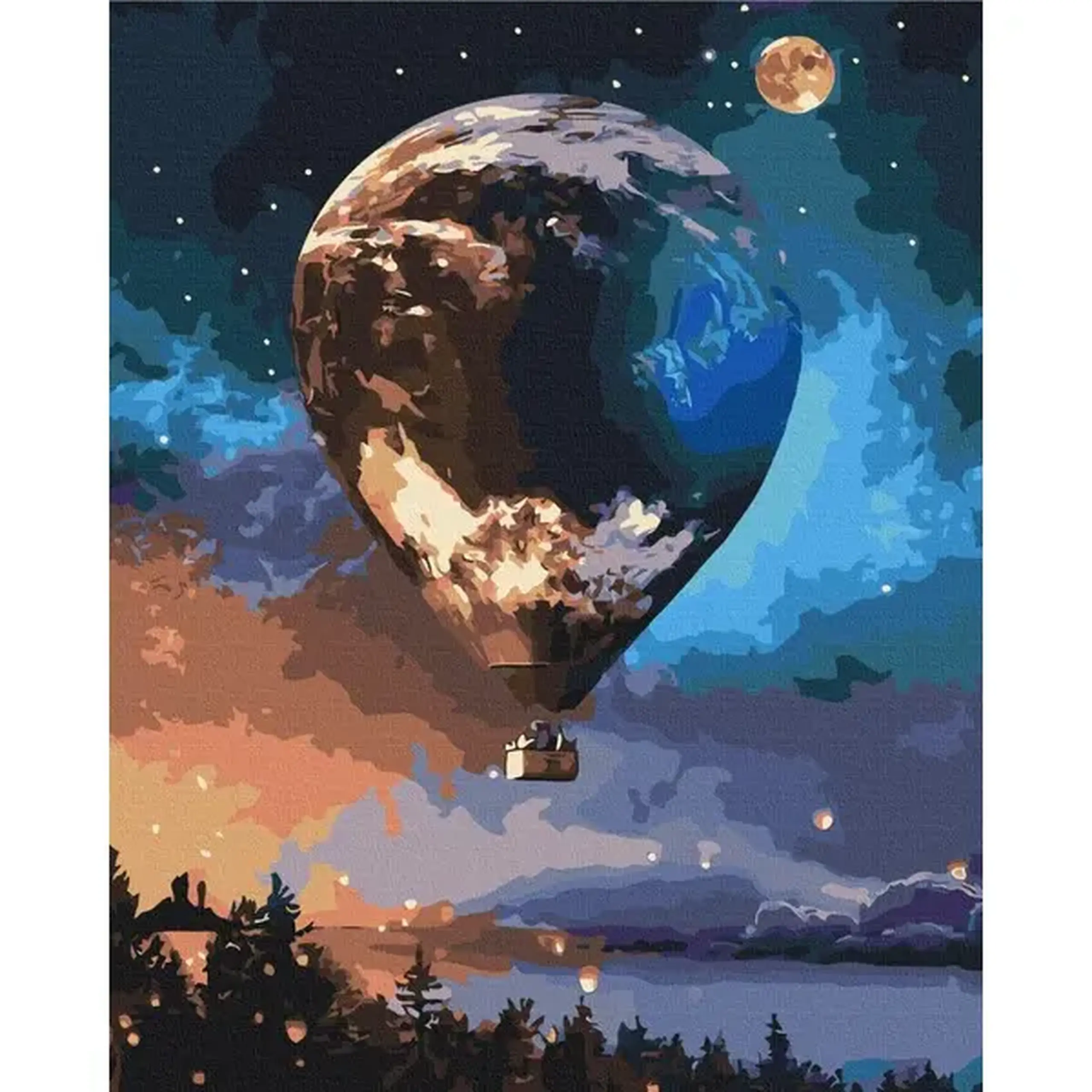 Pictură pe numere 40x50 cm (fără cutie) – Balon stelar