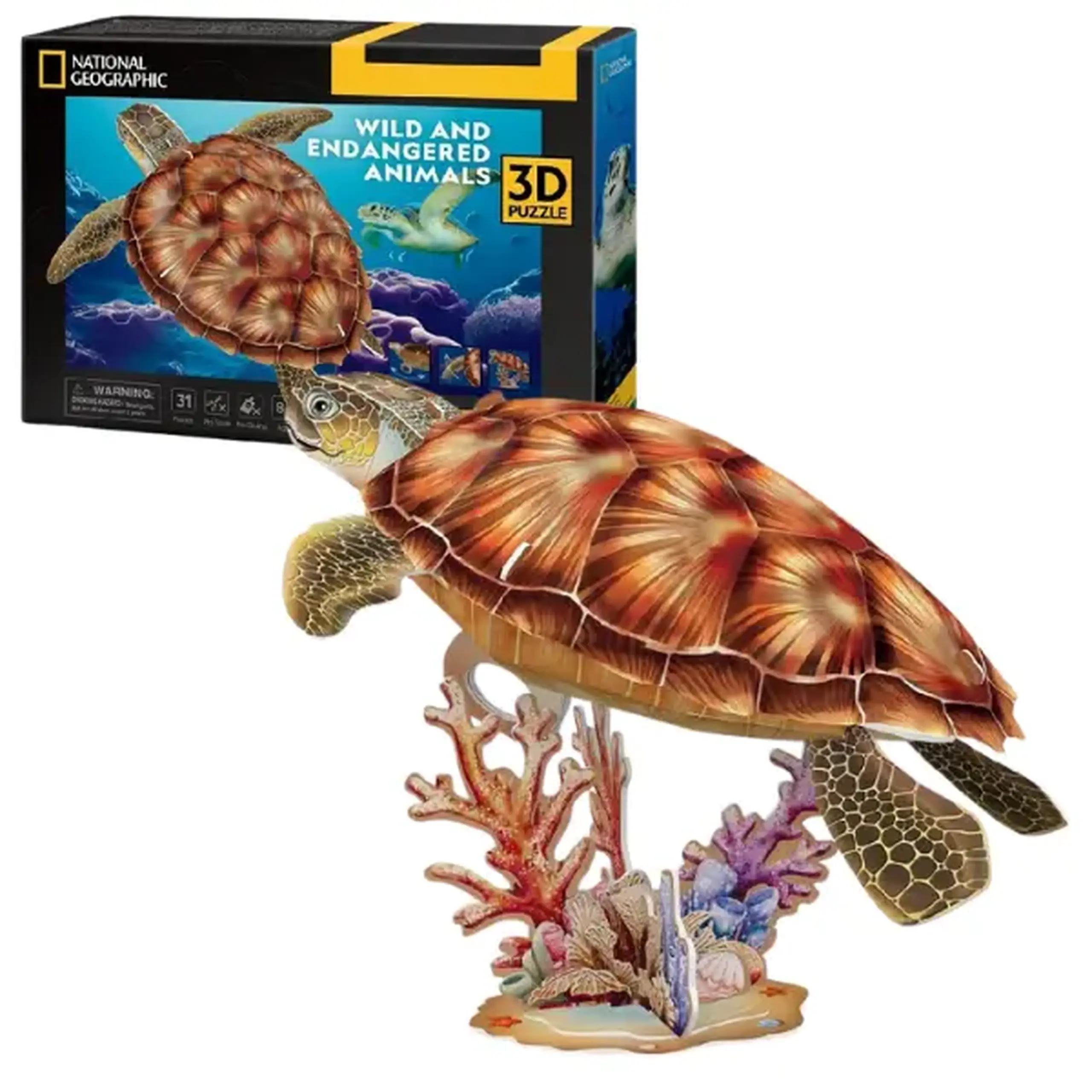 3D puzzle "Broască țestoasă", 31 elemente