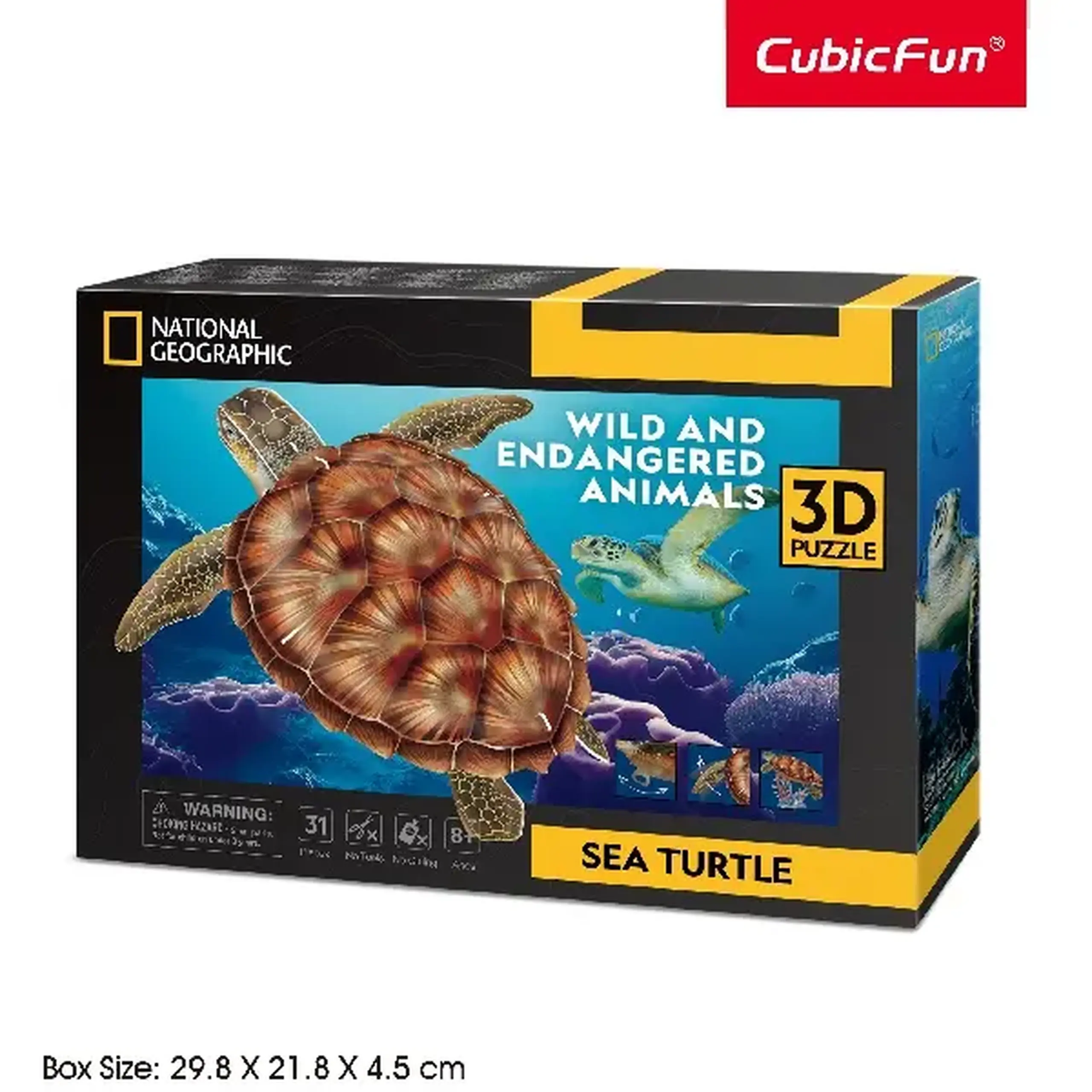3D puzzle "Broască țestoasă", 31 elemente