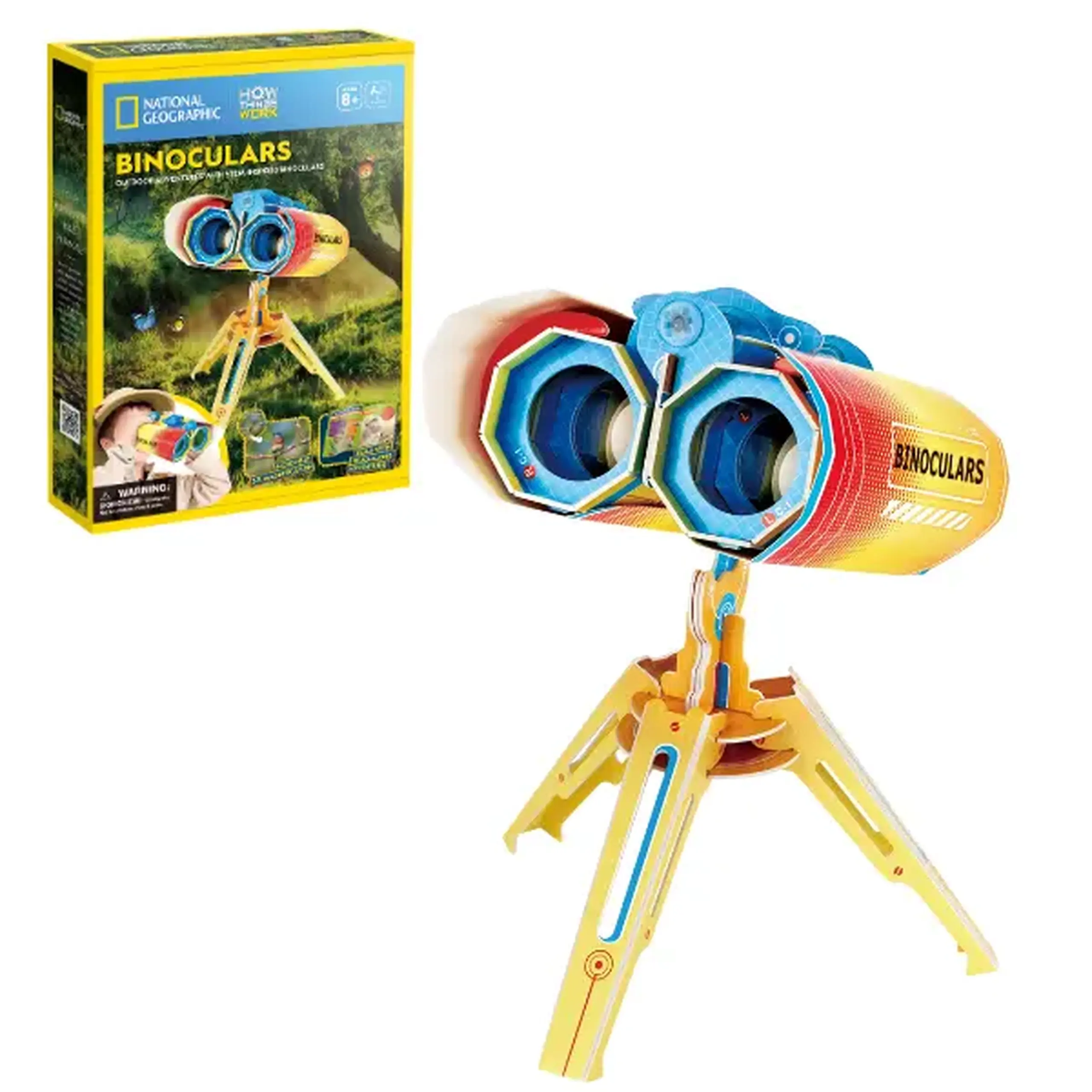 STEM Series 3D puzzle "Binoclu" - studiem principiile de focalizare și mărire, 49 elem.