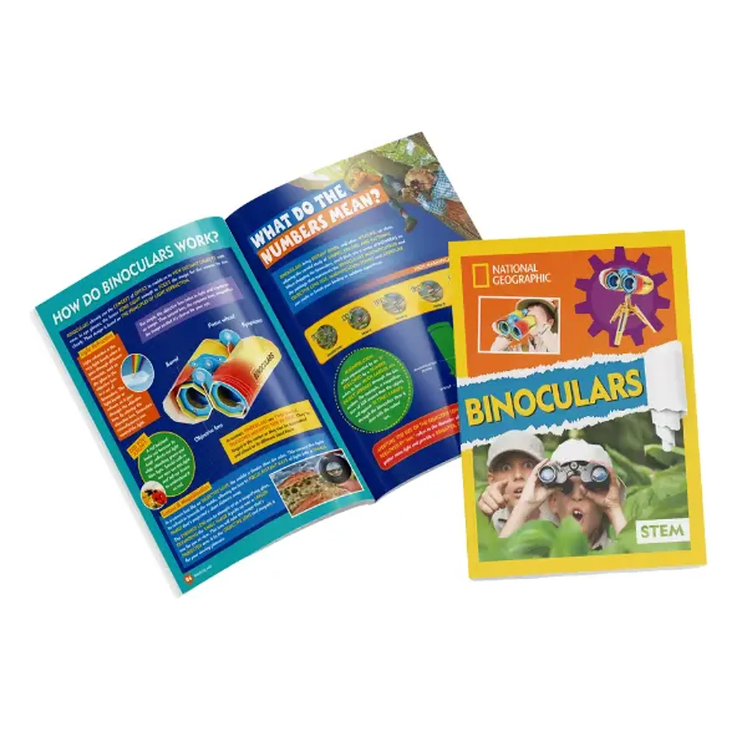 STEM Series 3D puzzle "Binoclu" - studiem principiile de focalizare și mărire, 49 elem.