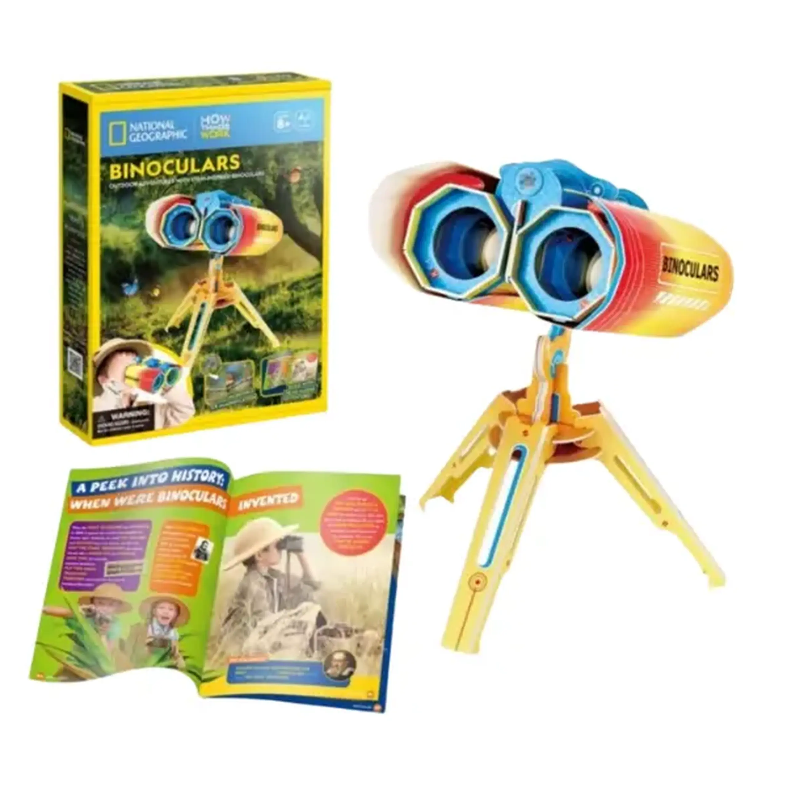 STEM Series 3D puzzle "Binoclu" - studiem principiile de focalizare și mărire, 49 elem.