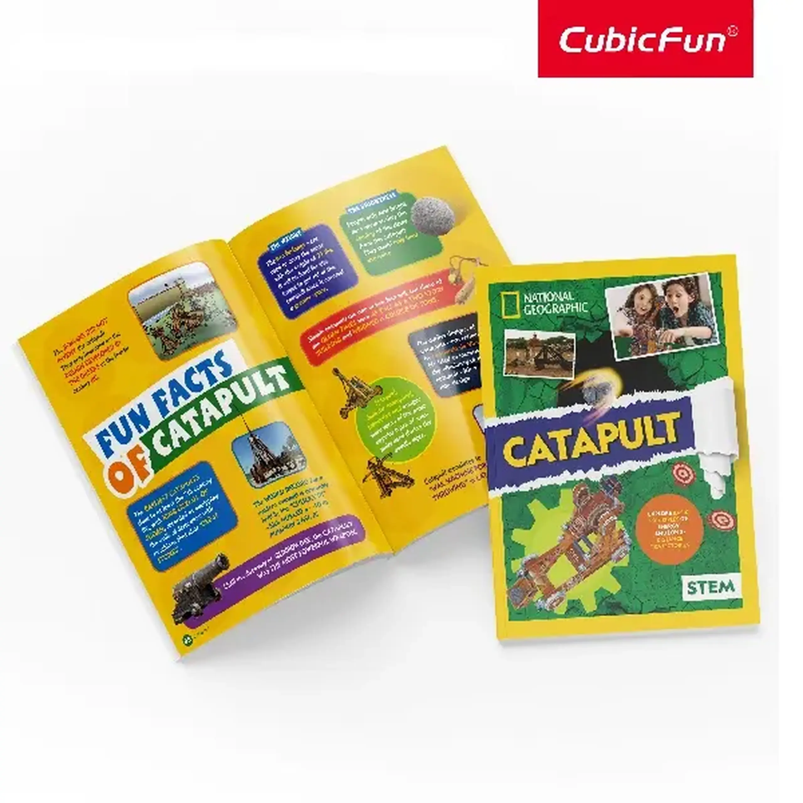 STEM Series 3D puzzle "Catapulta" — studiem traiectoria zborului, 93 elem.