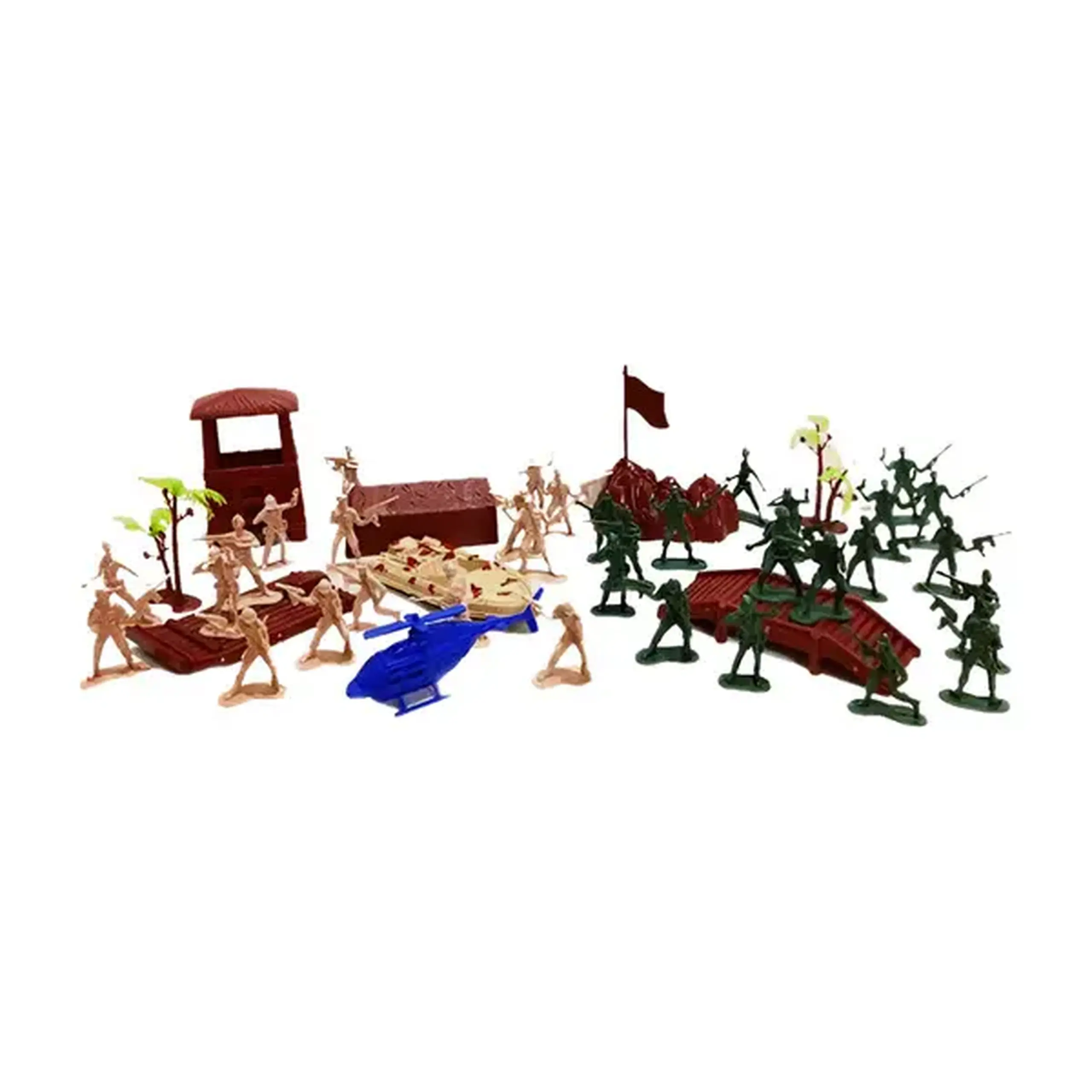 Set de joc cu soldăței și echipament militar