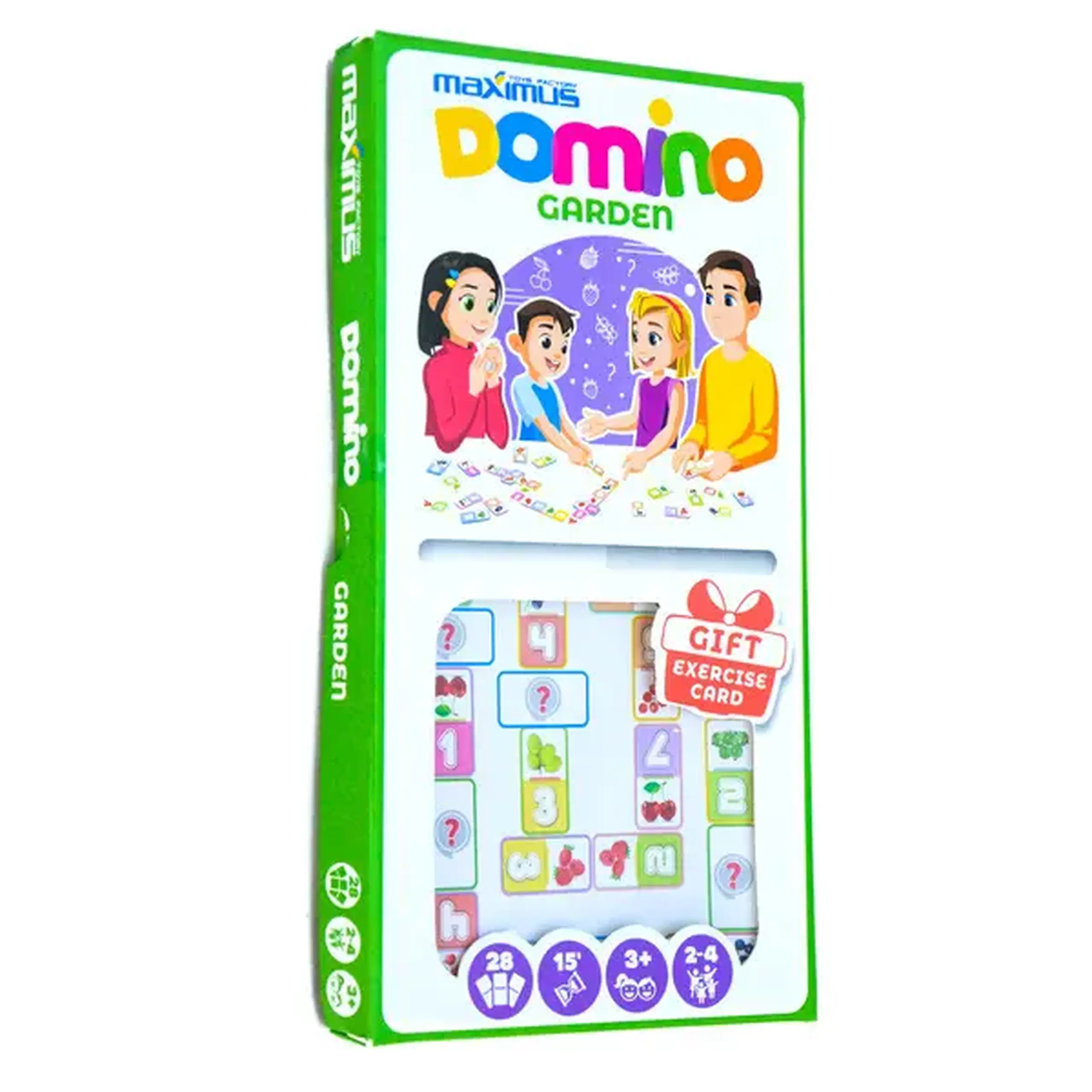 Joc de masă „Domino multicolor cu fructe”, 28 dominouri