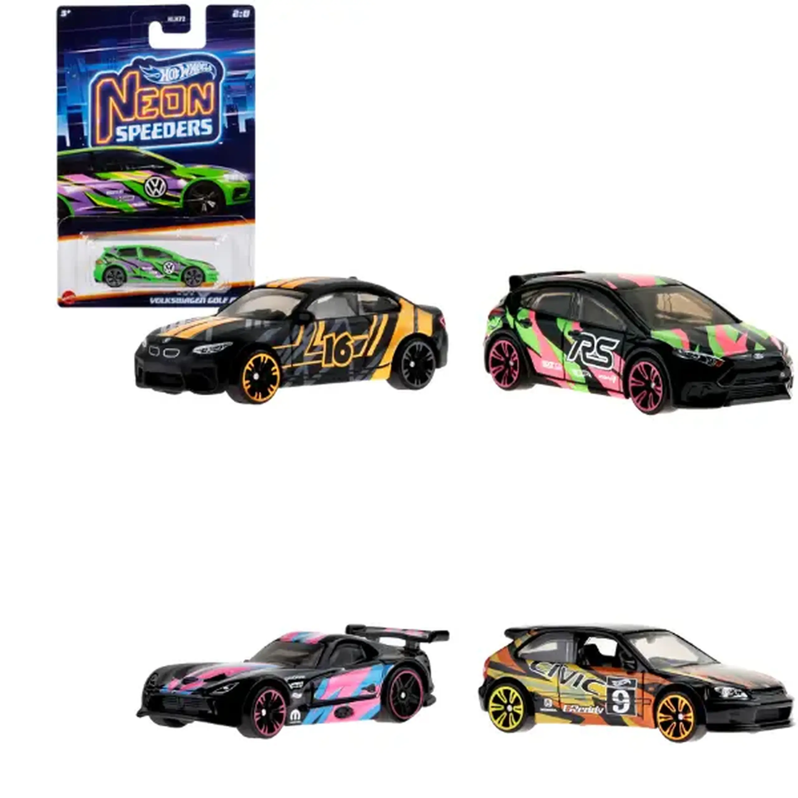 Hot Wheels Mașini neon de curse, în asortiment