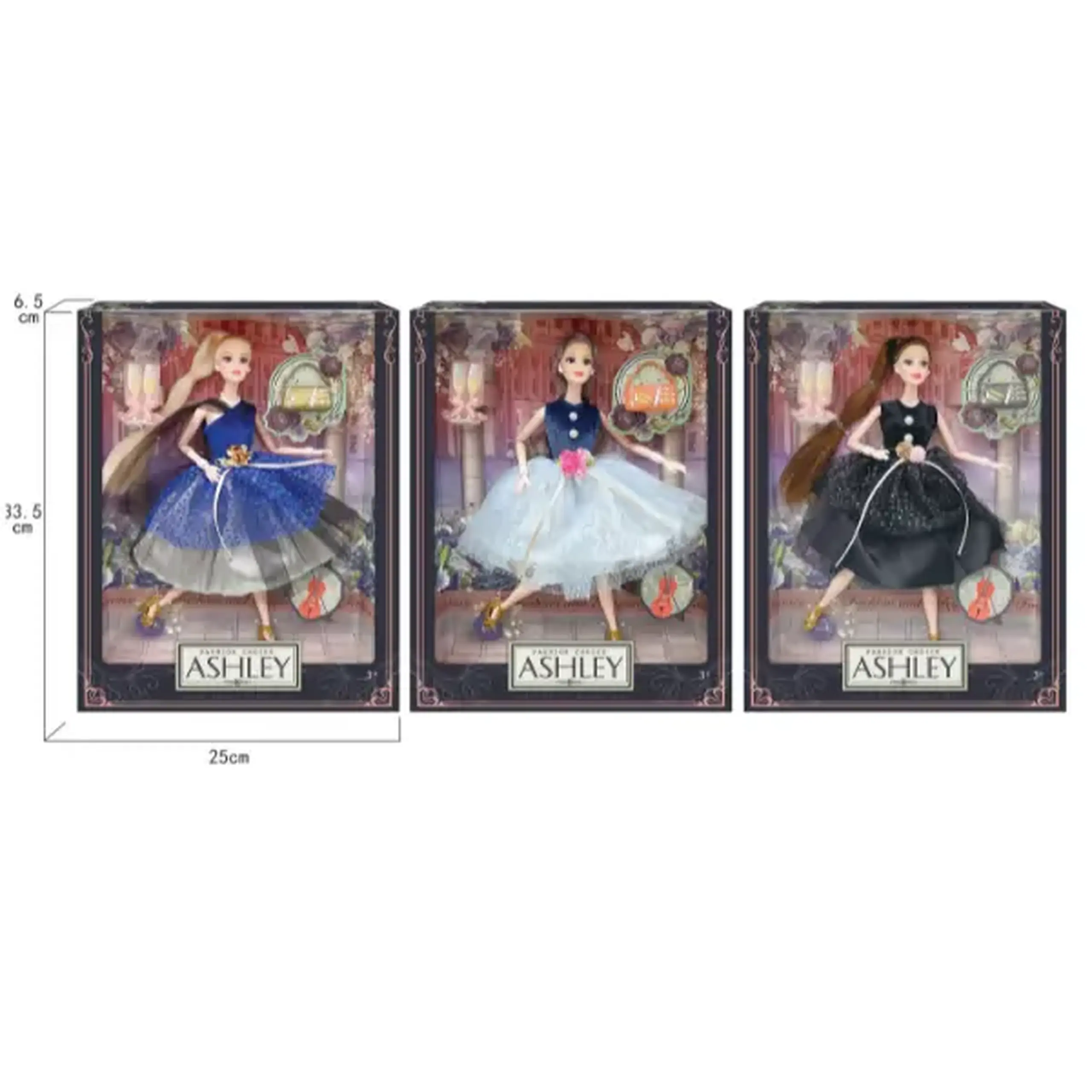 Păpușă "Ashley în rochie de seară", 30 cm, 3 modele