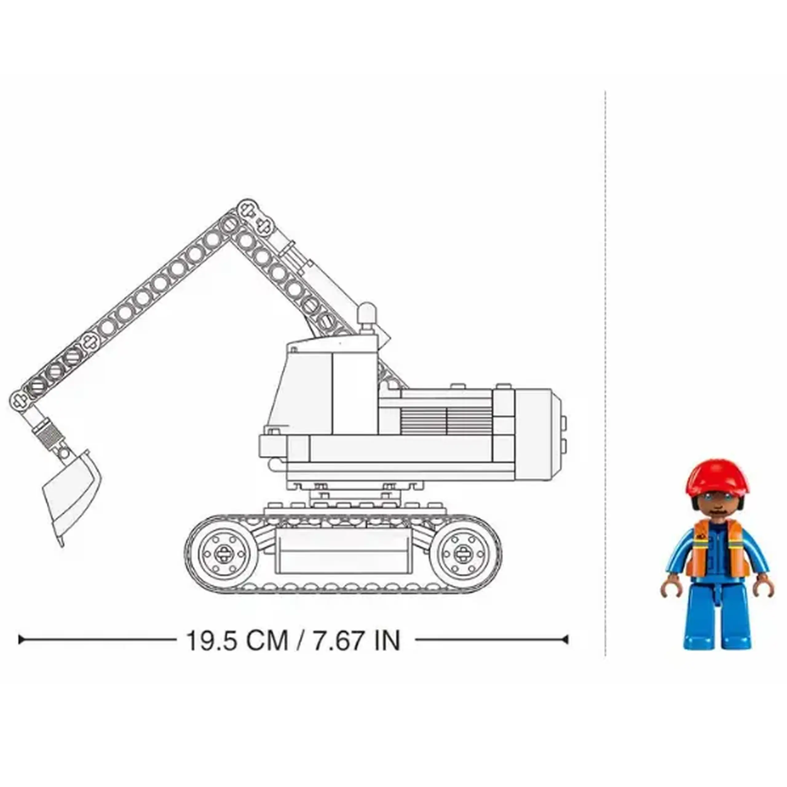Set de construcție ”Excavator mic E6”, 138 elem.