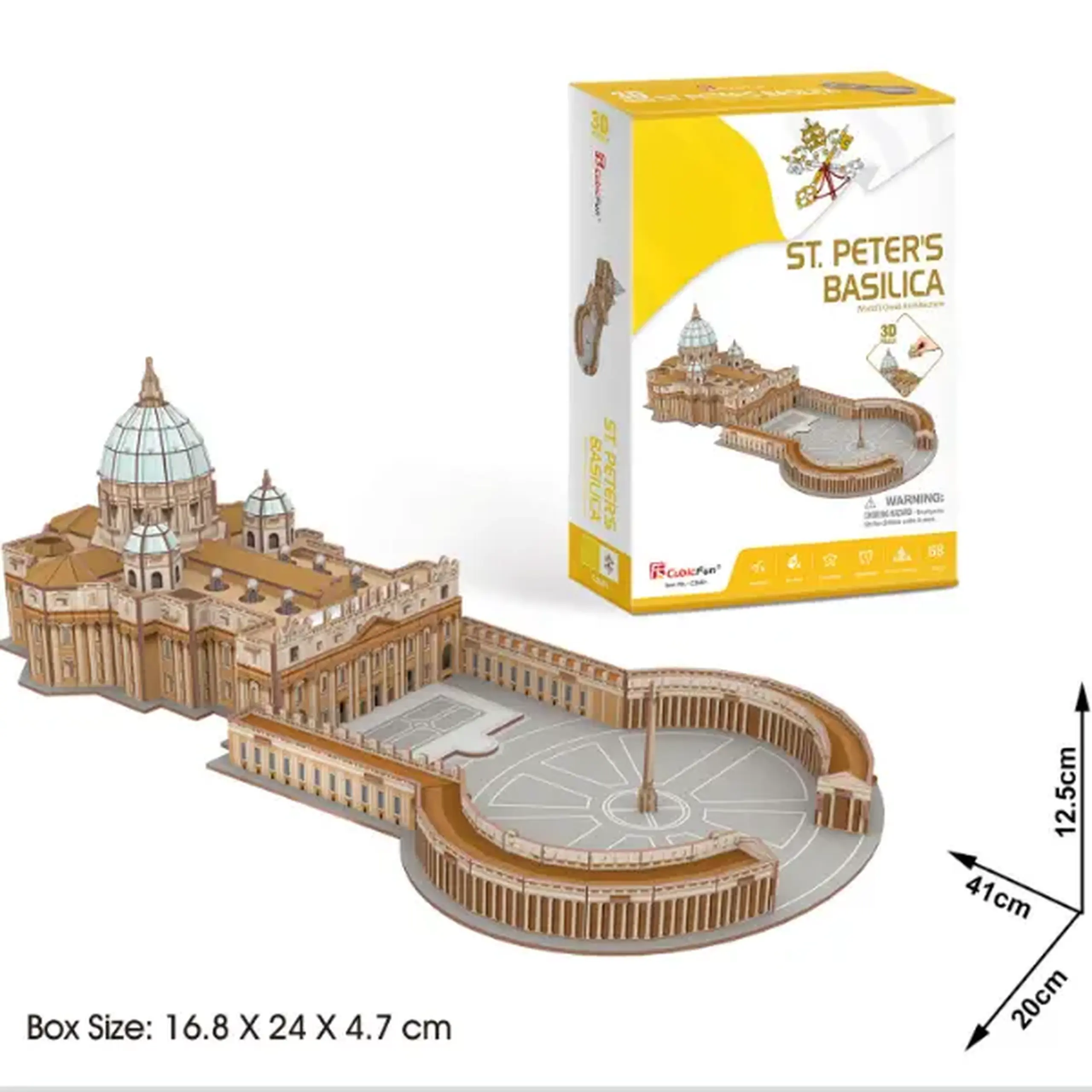 3D puzzle "Bazilica Sf. Petru", 68 elemente