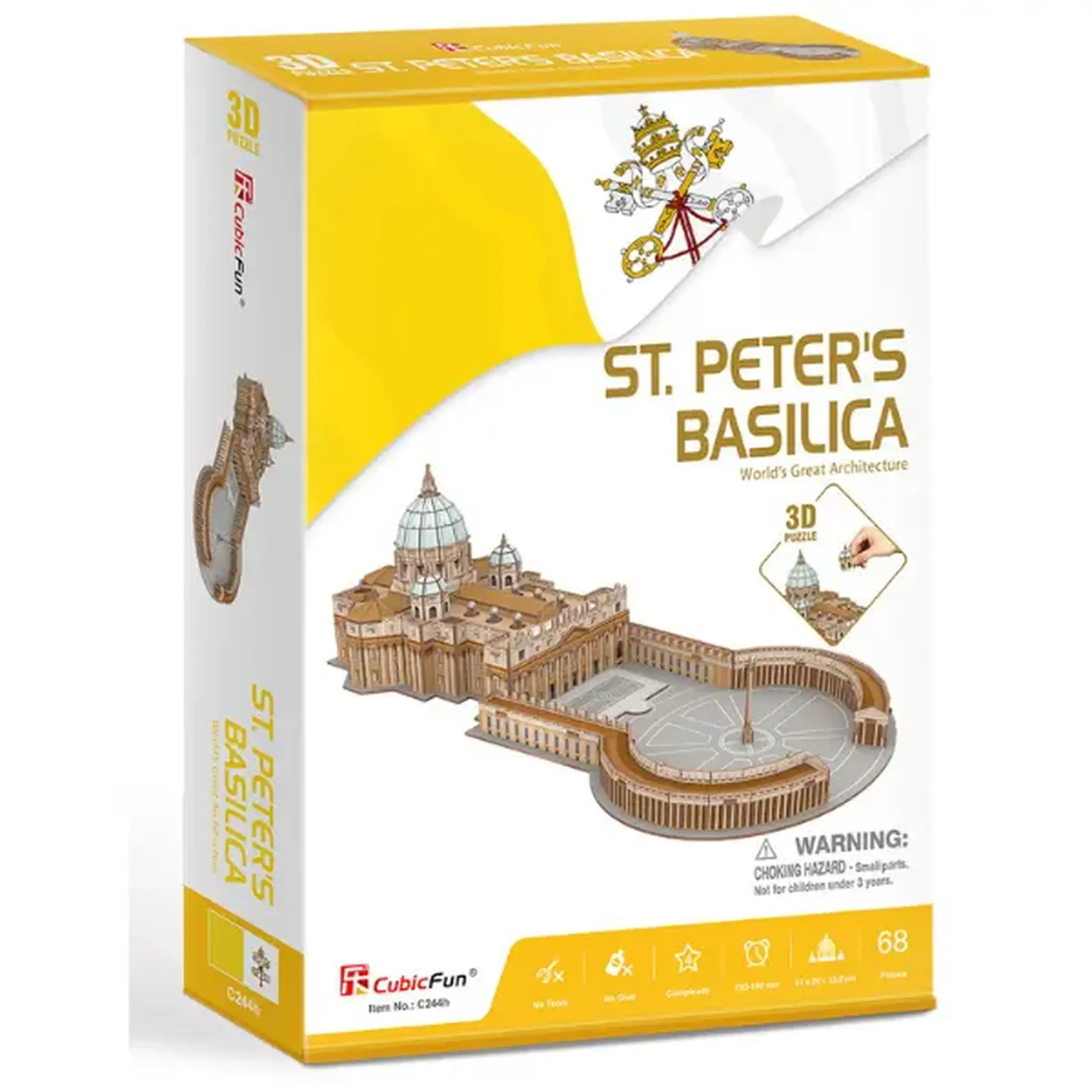 3D puzzle "Bazilica Sf. Petru", 68 elemente