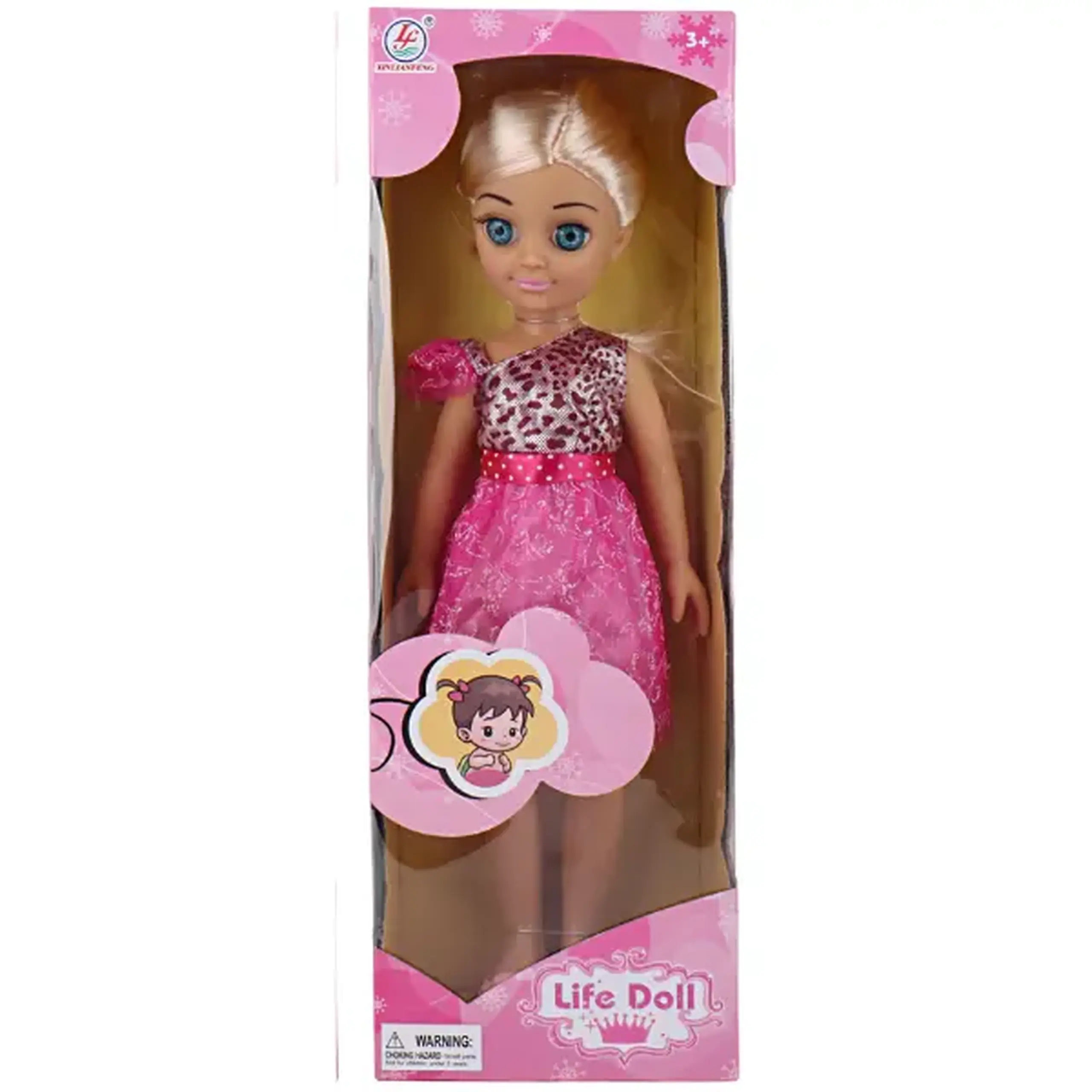 Păpușă cu ochi albastri, 40 cm, 4 modele