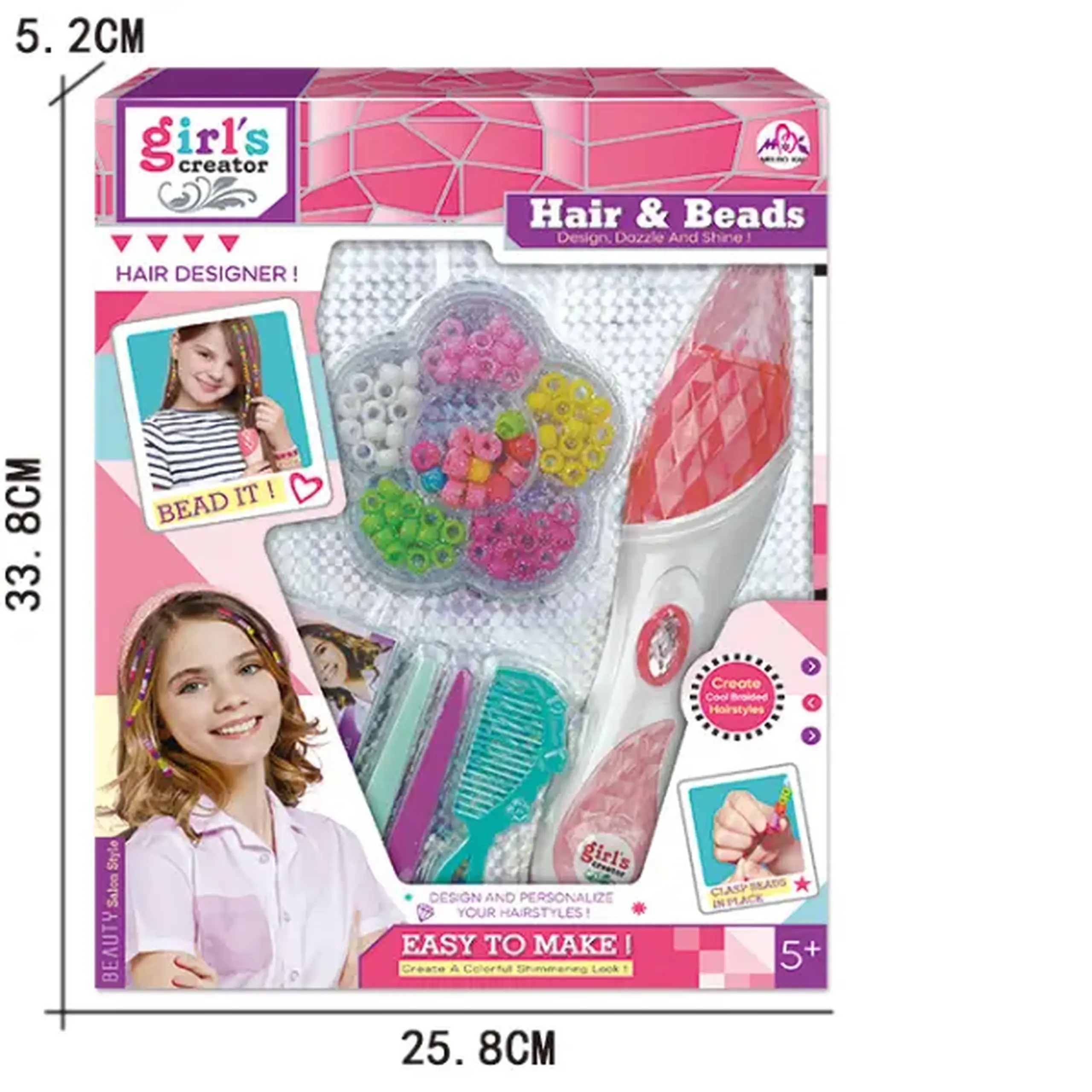 Set pentru decorarea părului cu mărgele