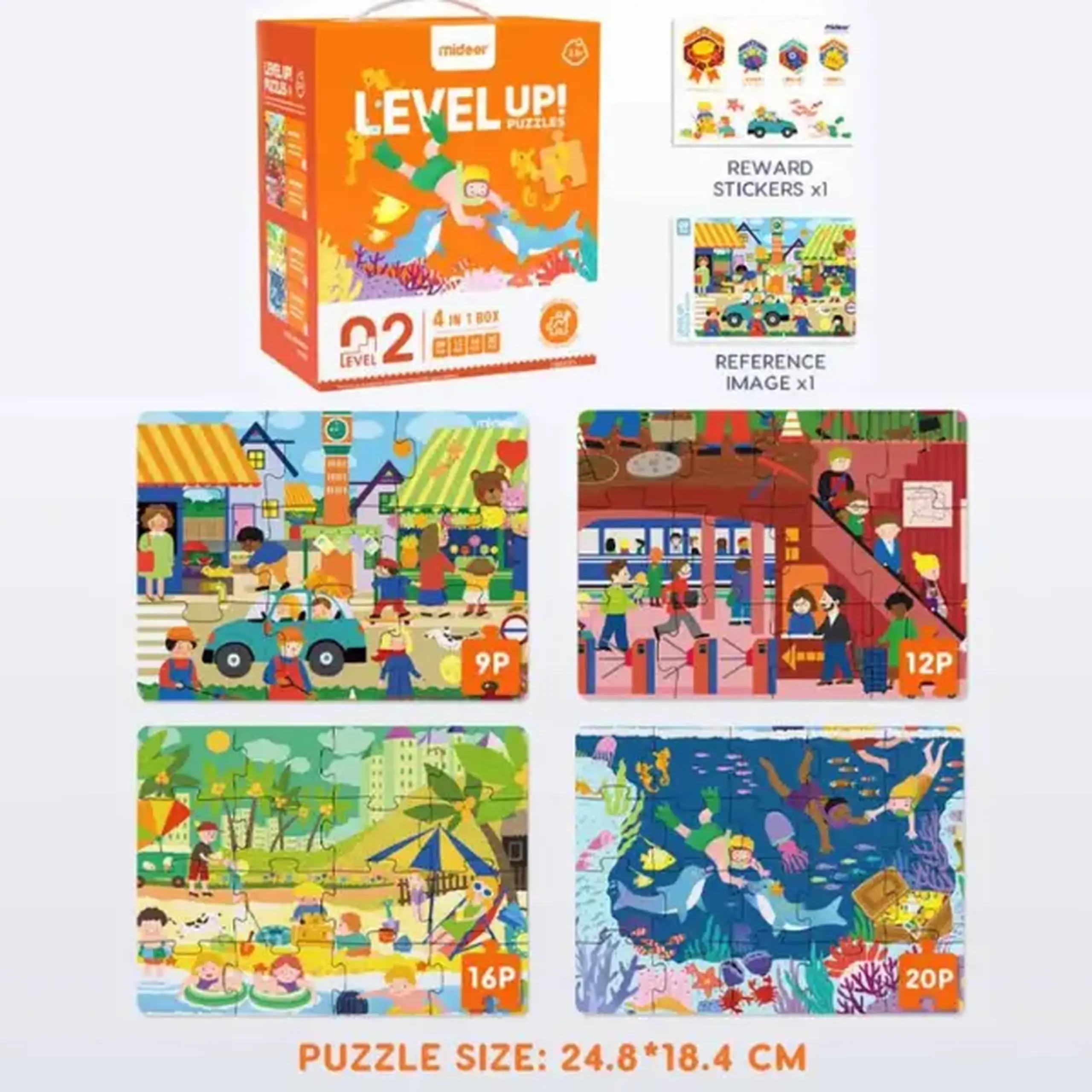 Seria de puzzle-uri „Scene din viață”, 4 în 1, nivelul 2