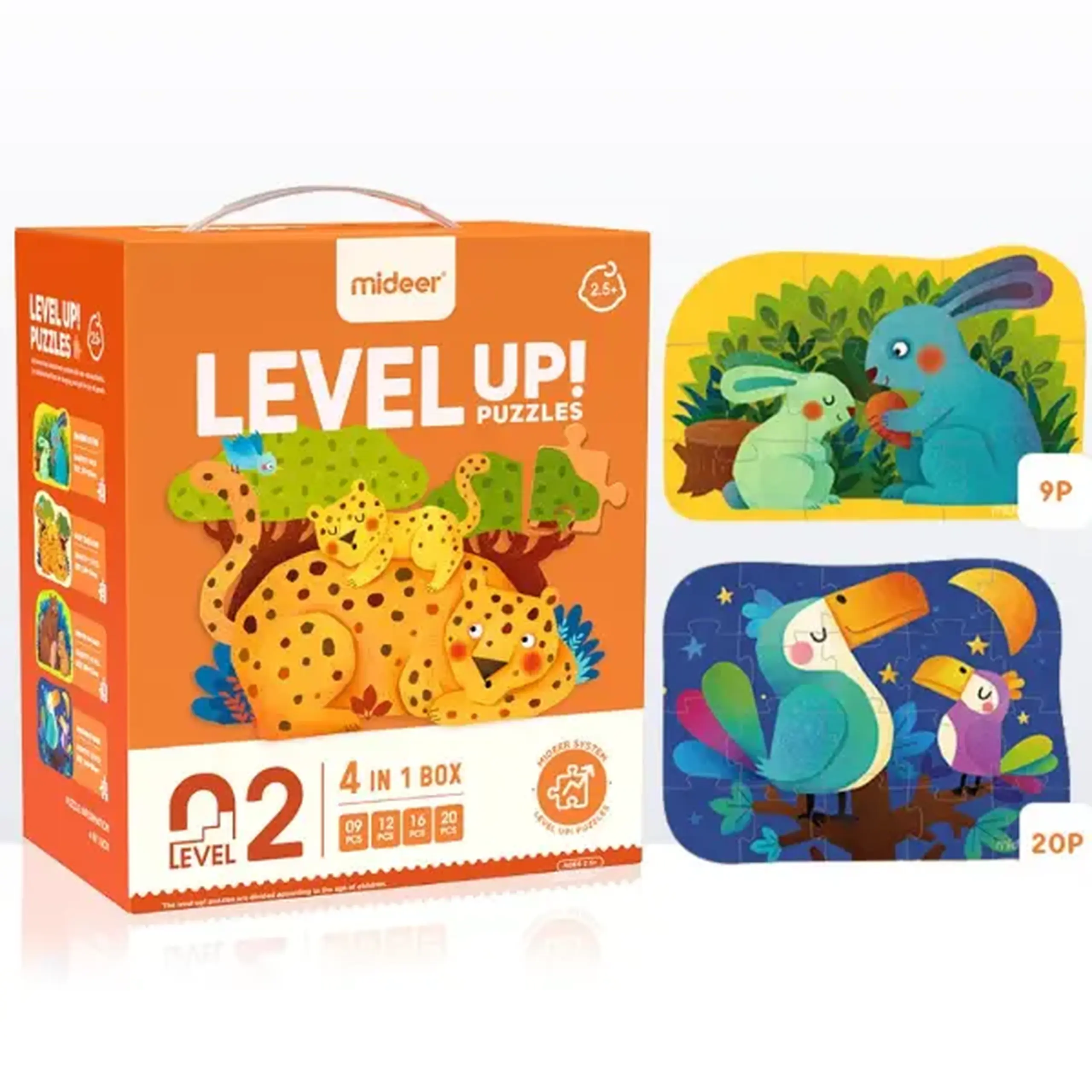Seria de puzzle-uri „Mama și copilul”, 4 în 1, nivelul 2