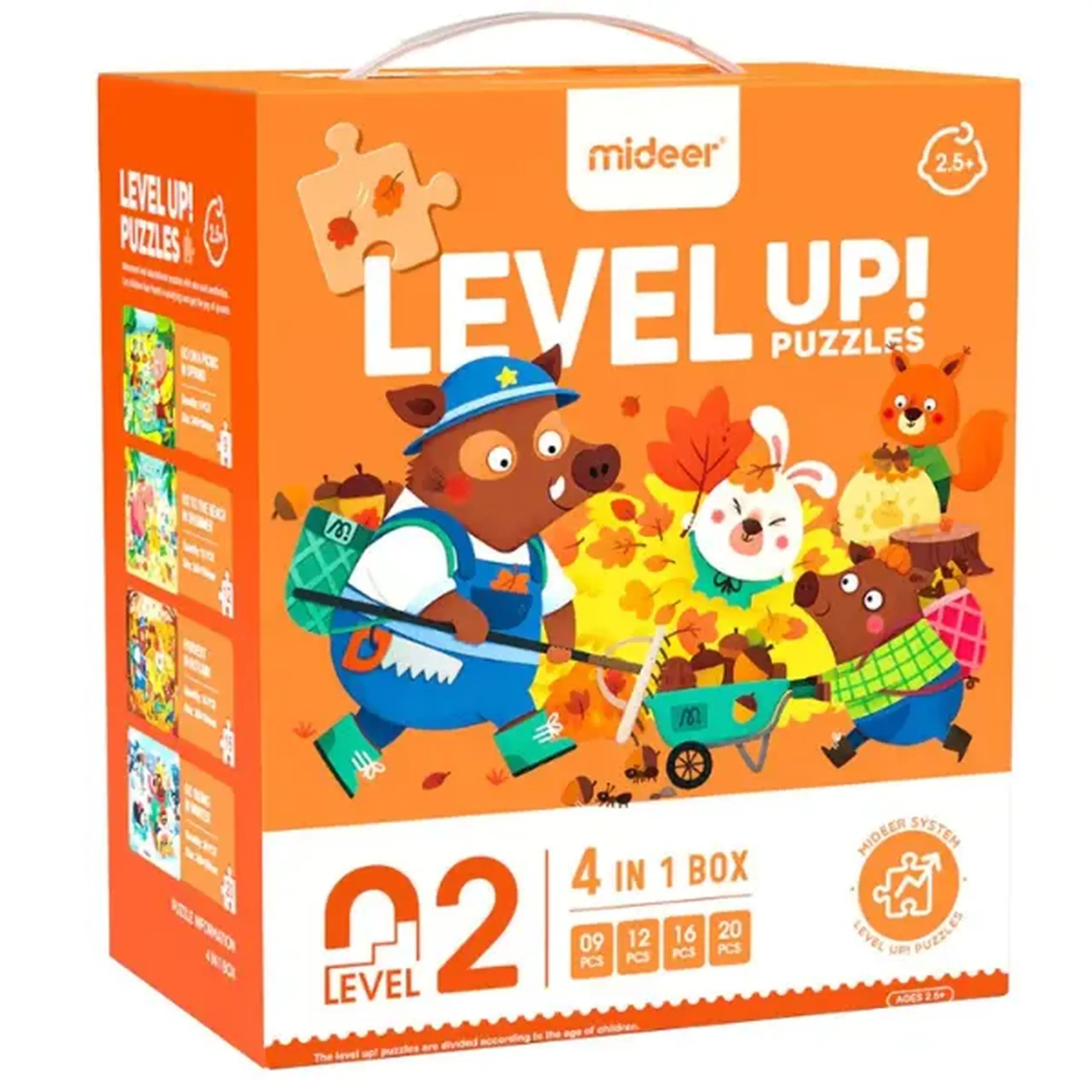 Seria de puzzle-uri „Anotimpurile pădurii”, 4 în 1, nivelul 2