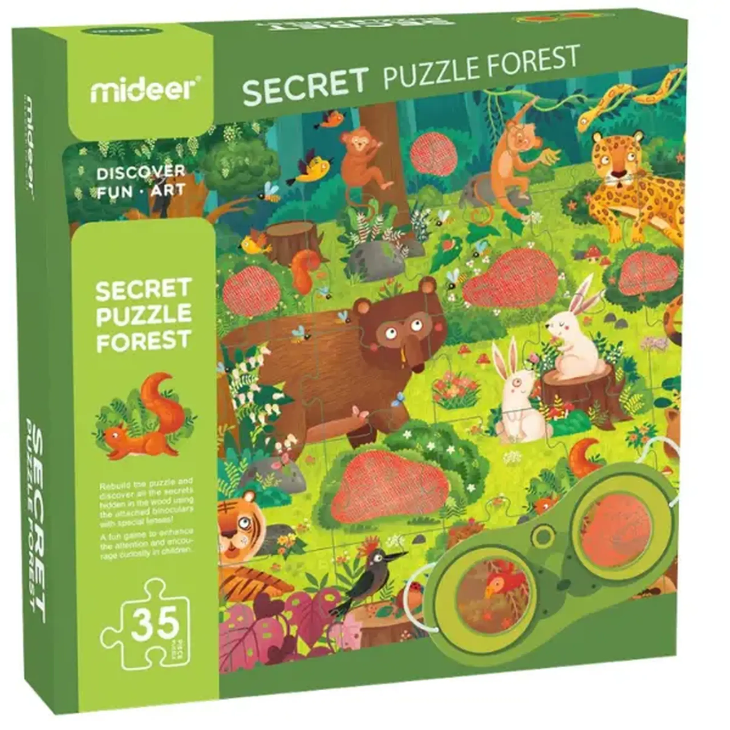 Puzzle cu taine „Pădurea”, 35 elem.