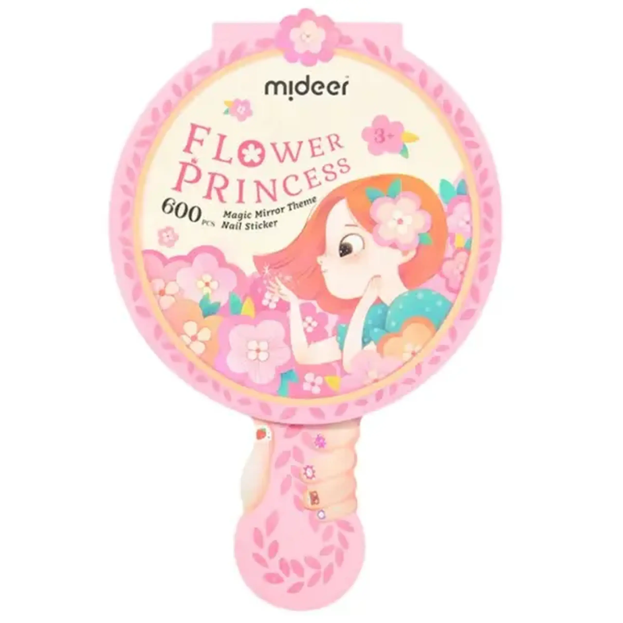 Oglindă și autocolante pentru unghii „Prințesa florilor”