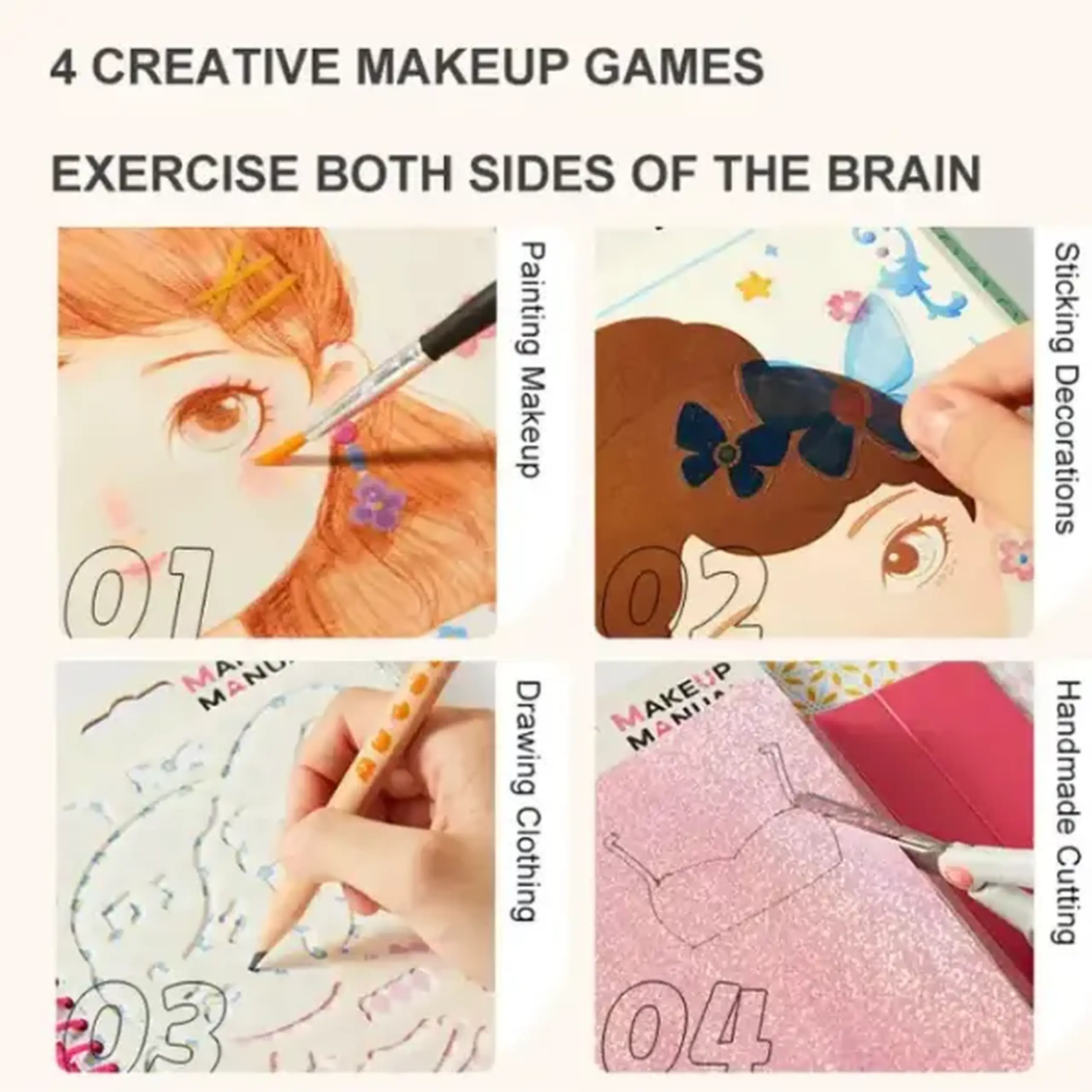 Cartea - set pentru micul make-up artist „Balul prințesei”