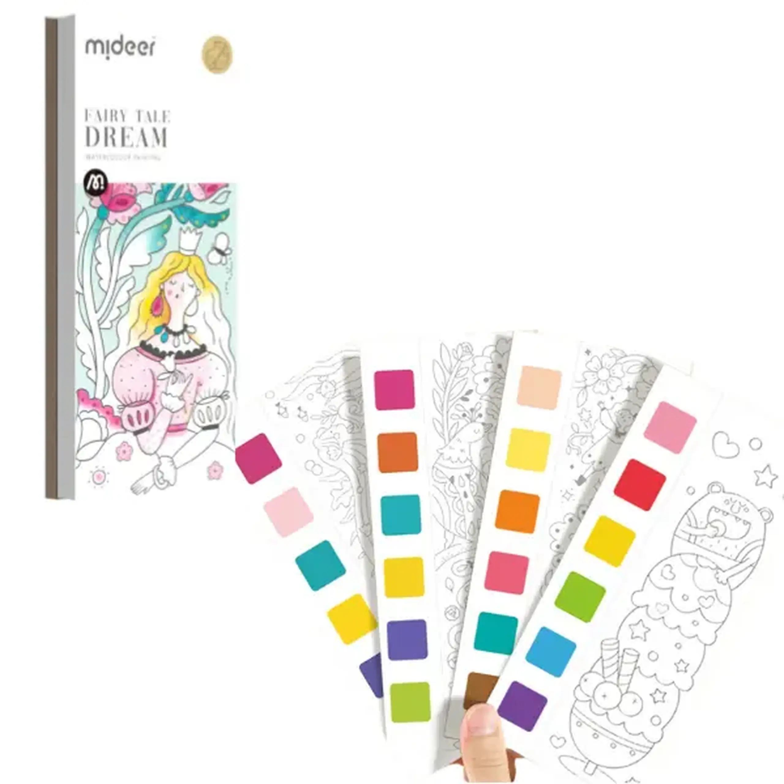 Cartea de colorat cu acuarele inclusă „Vis de basm”
