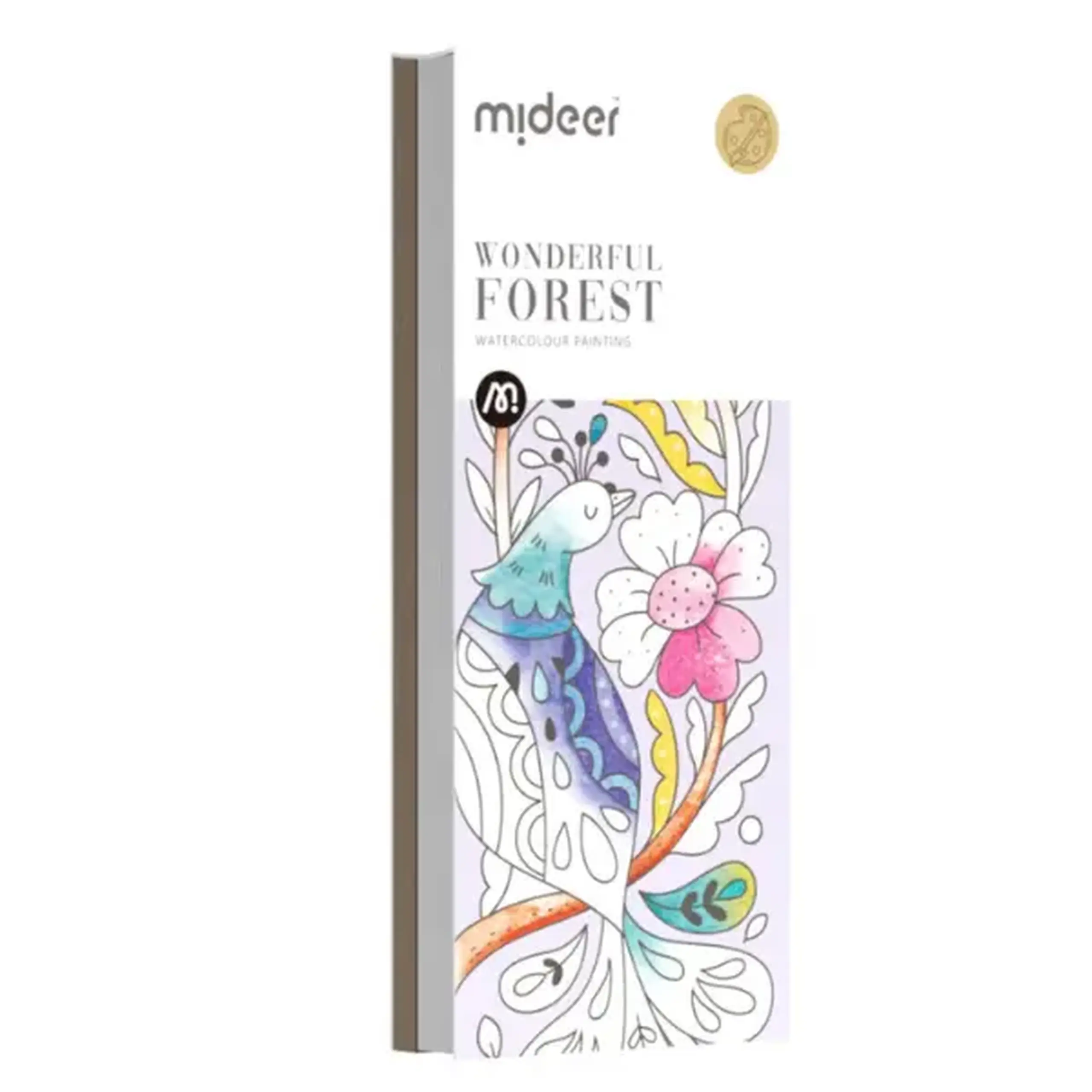 Cartea de colorat cu acuarele inclusă „Pădure minunată”