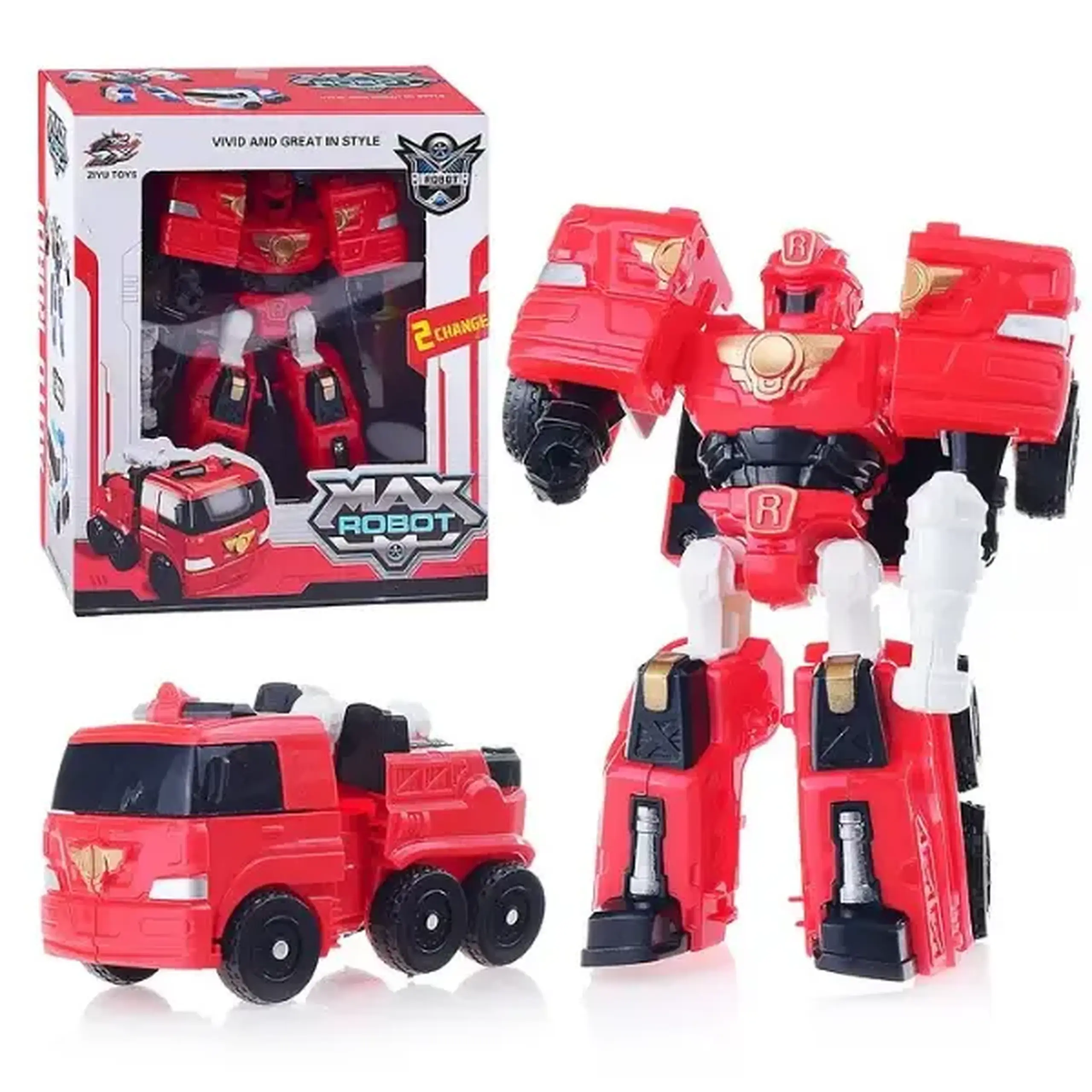Robot transformer "Tobot - Mașină pompieri", 2 modele