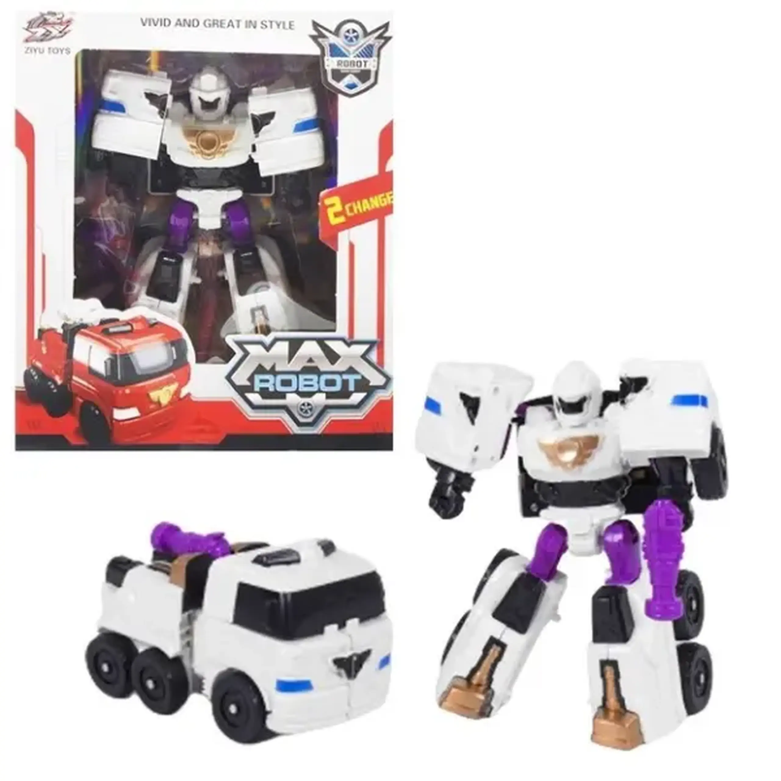 Robot transformer "Tobot - Mașină pompieri", 2 modele