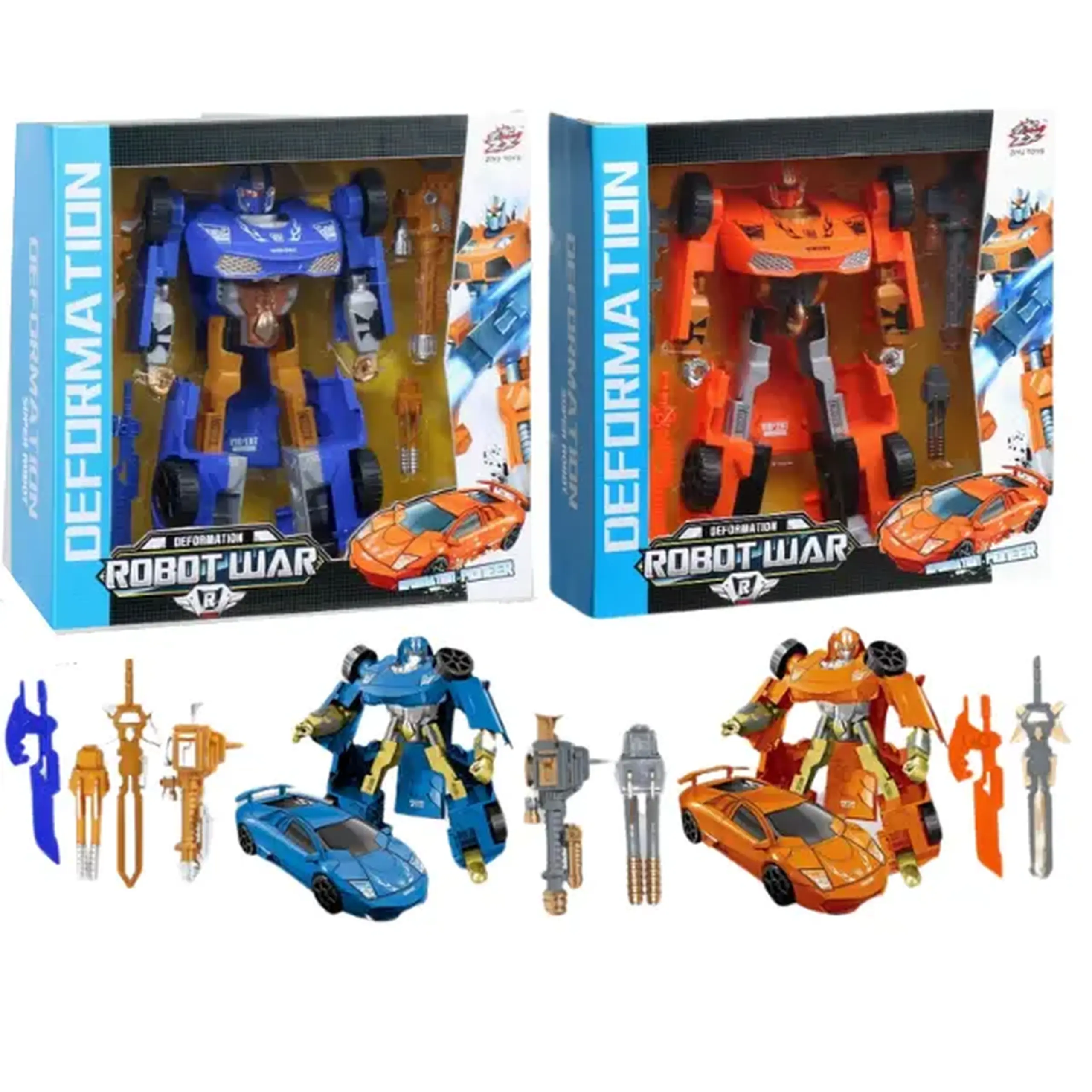 Robot transformer "Robot - Mașină sport", 2 modele