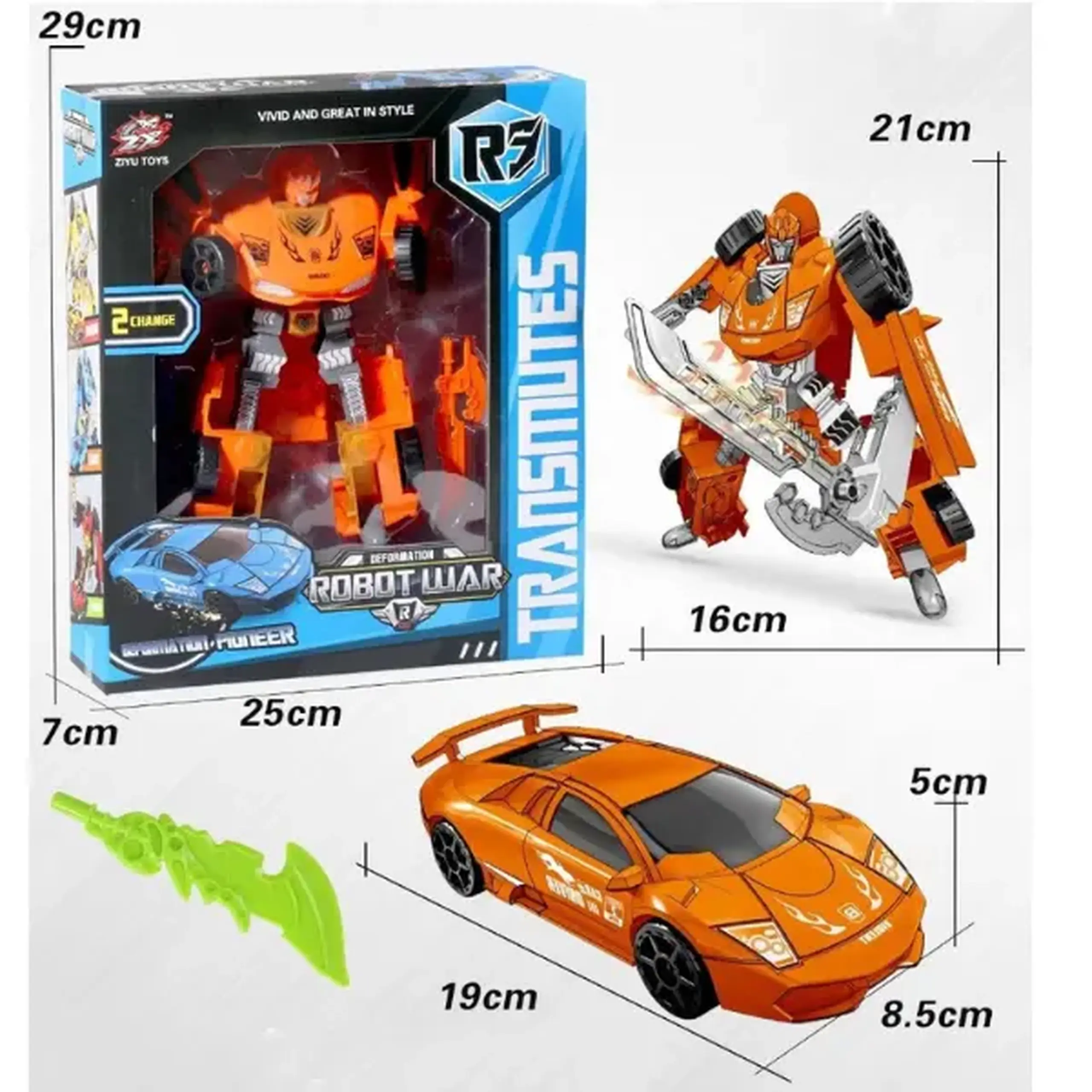 Robot transformer "Robot - Mașină sport", 2 modele
