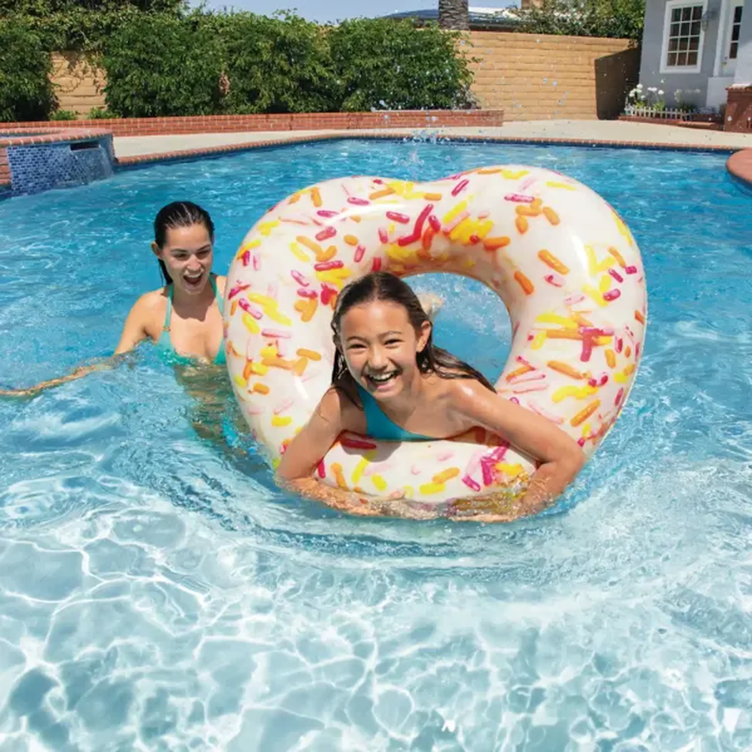 INTEX Cerc gonflabil "Donut în forma de inimă", 94x89x25 cm, pînă la 80 kg, 9+