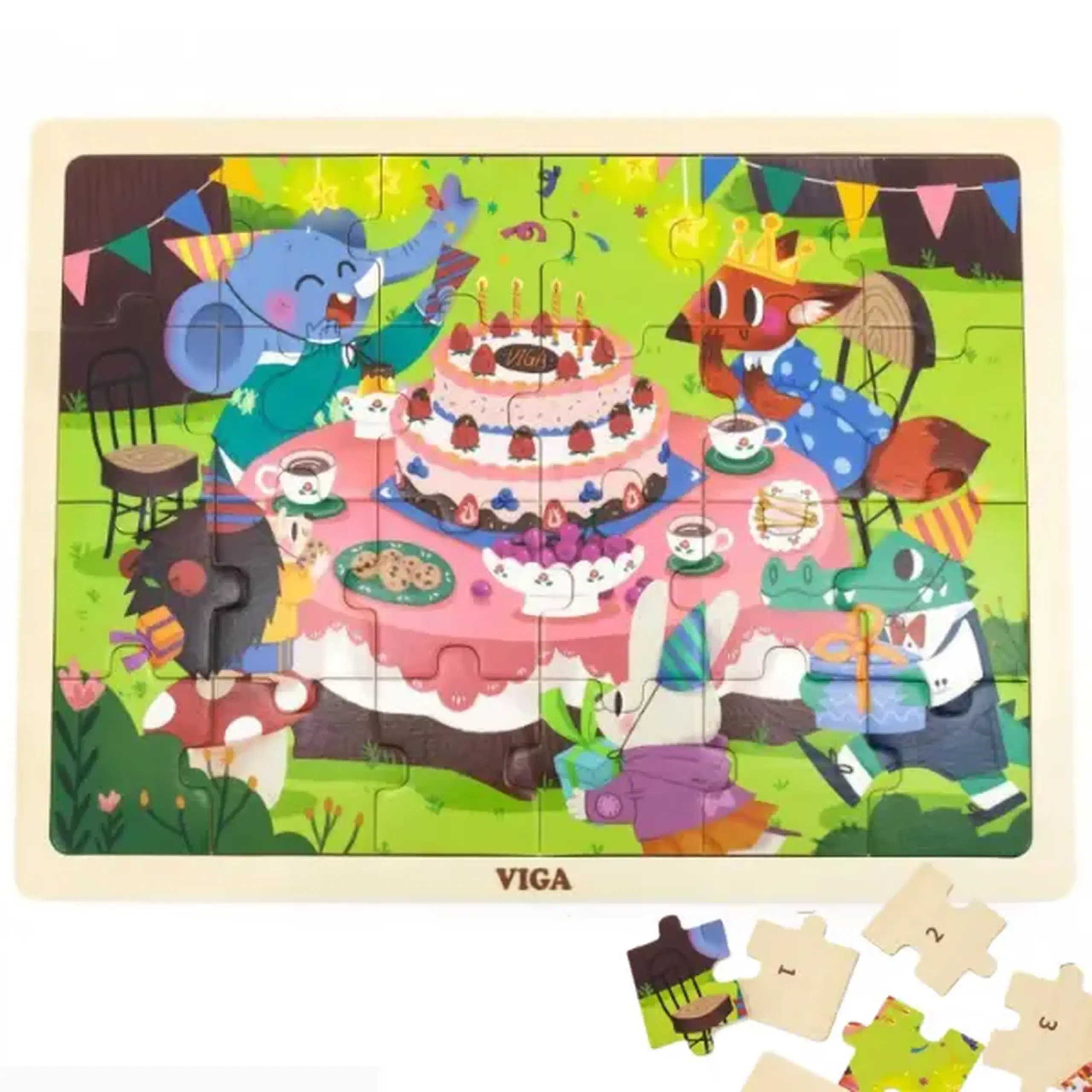 Puzzle din lemn "Aniversare", 24 elem.