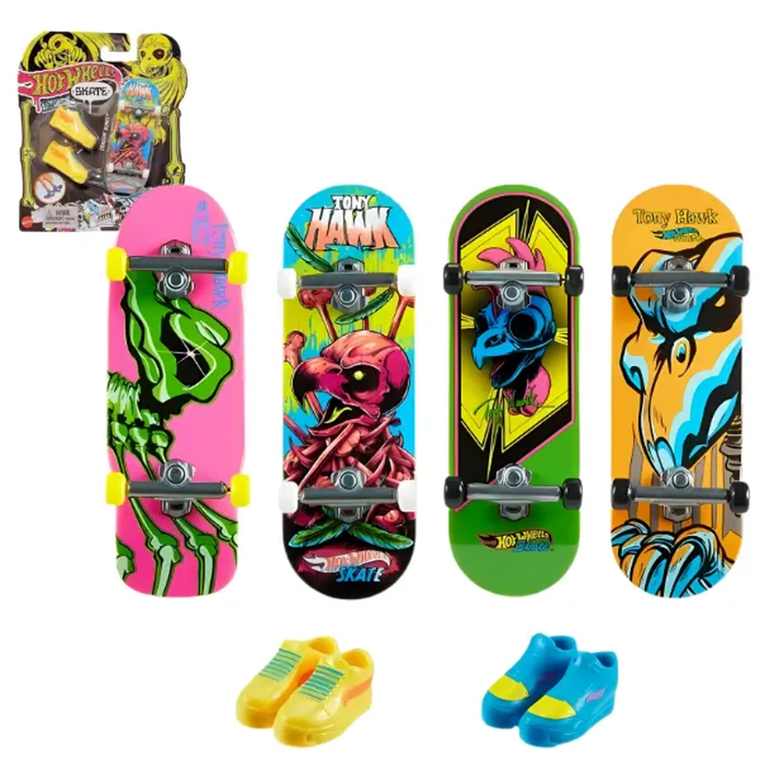 Hot Wheels Fingerboard-uri Neon Skate Tony Hawk, în asortiment