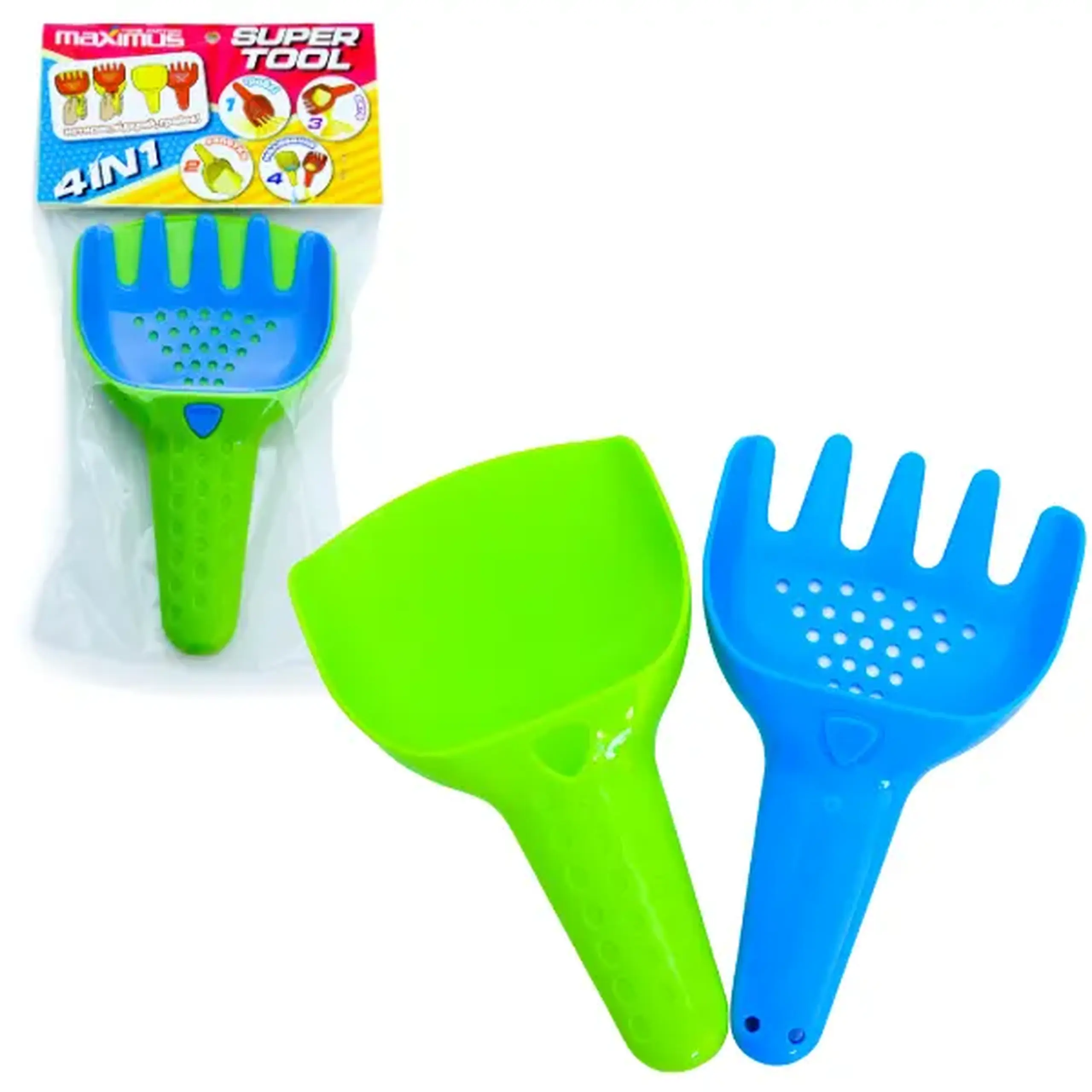 Super set 4 în 1 pentru nisip, 4 culori
