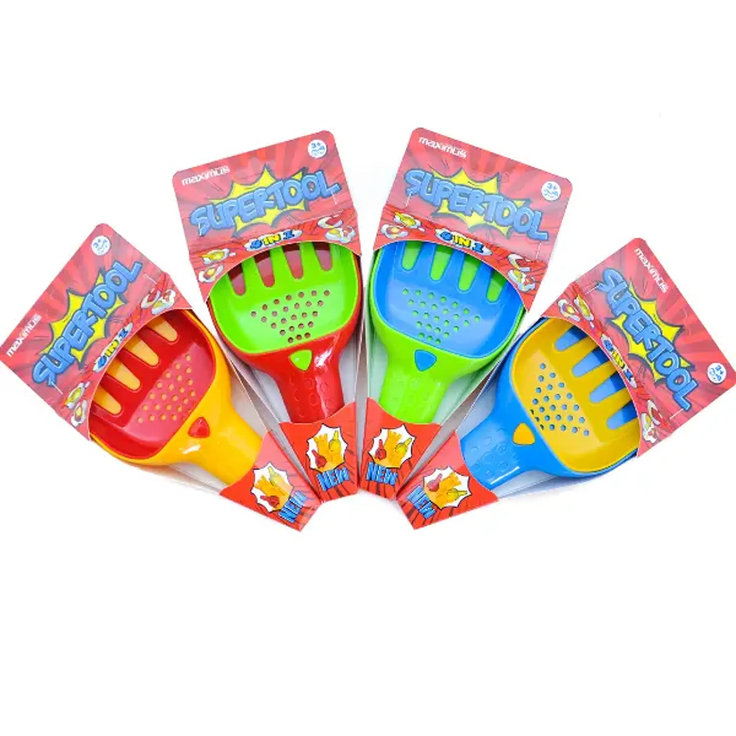 Super set 4 în 1 pentru nisip, 4 culori